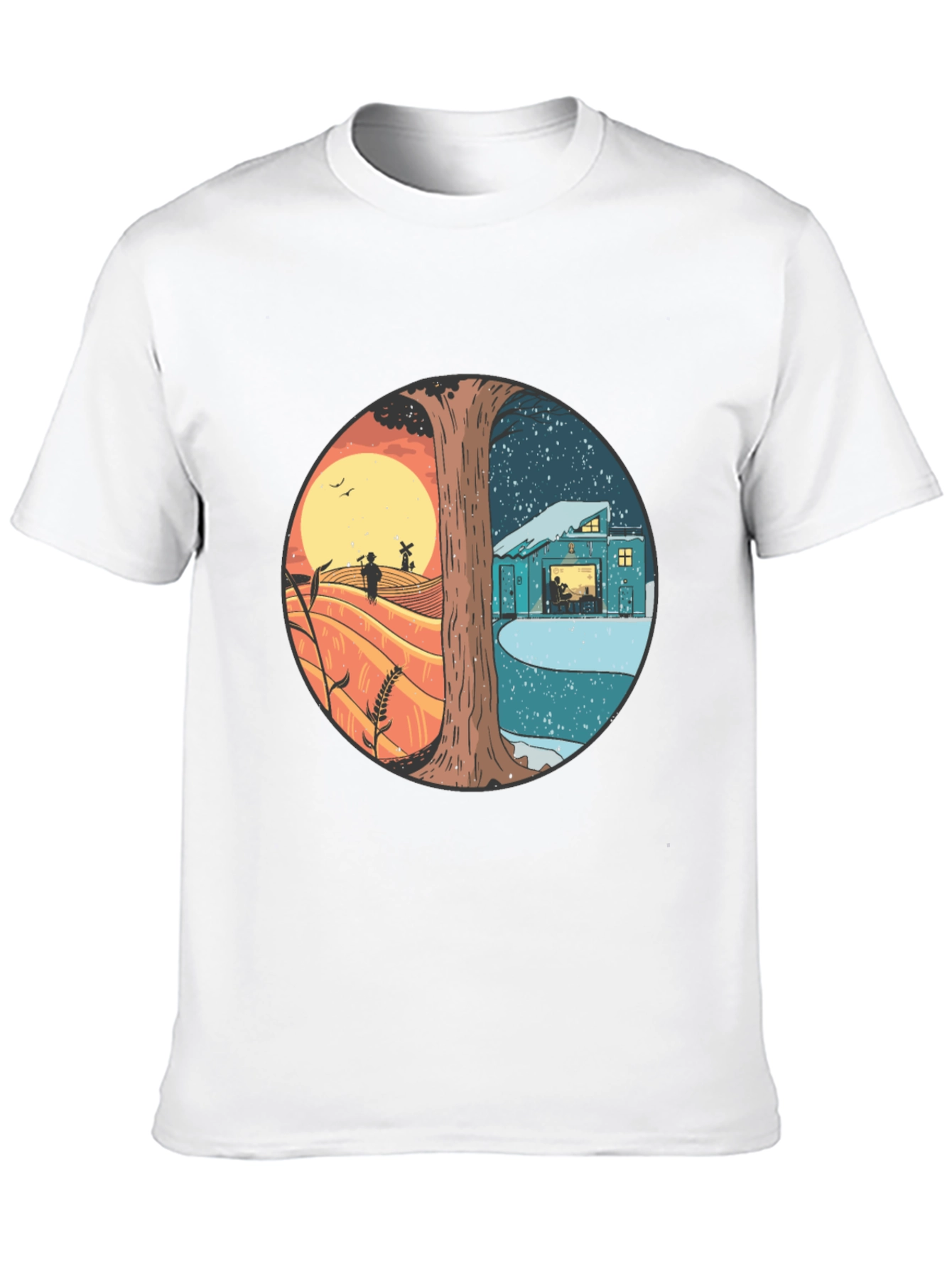 Day & Night T-Shirt - Unique Graphic Tee