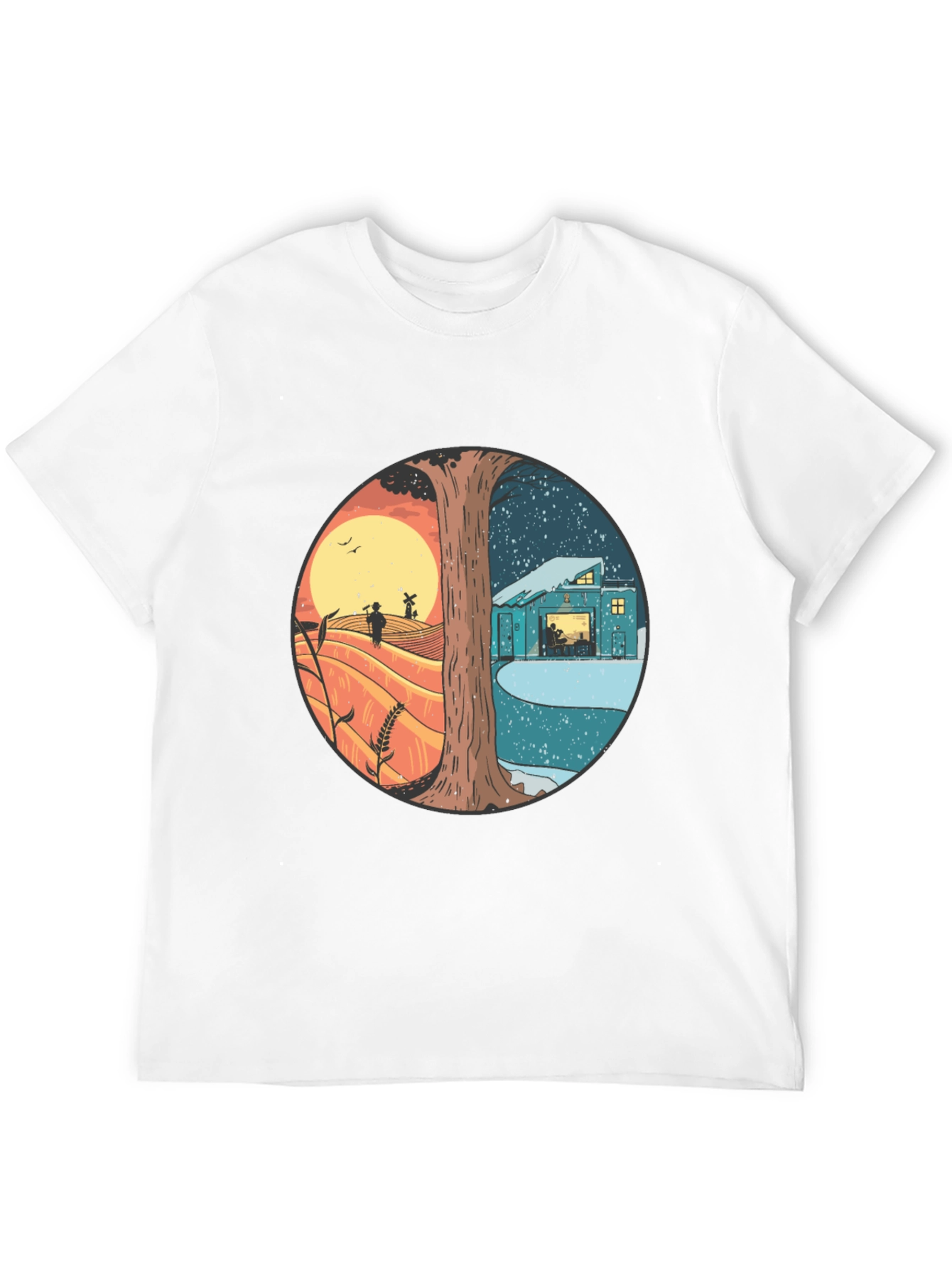 Day & Night T-Shirt - Unique Graphic Tee