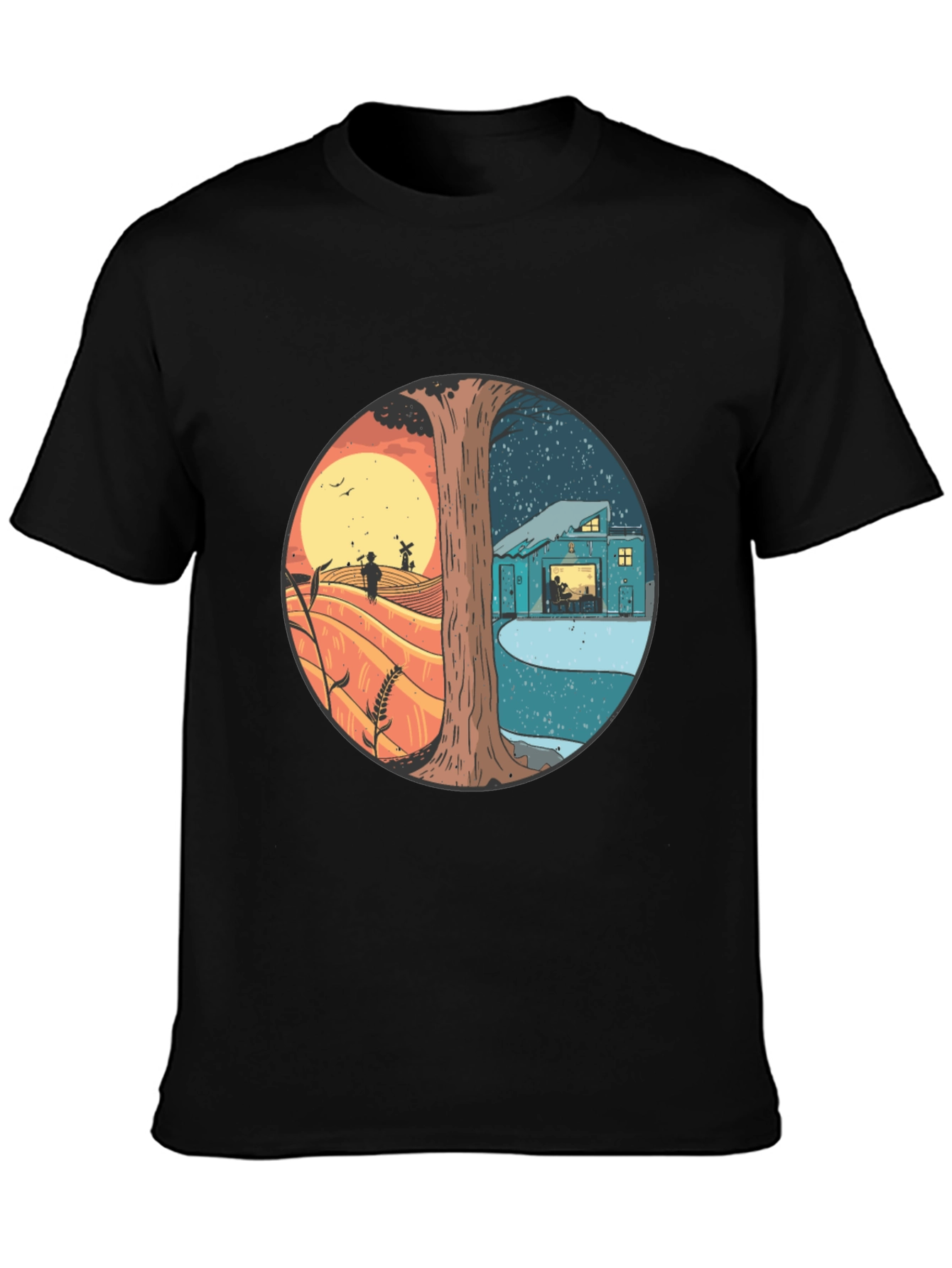 Day & Night T-Shirt - Unique Graphic Tee