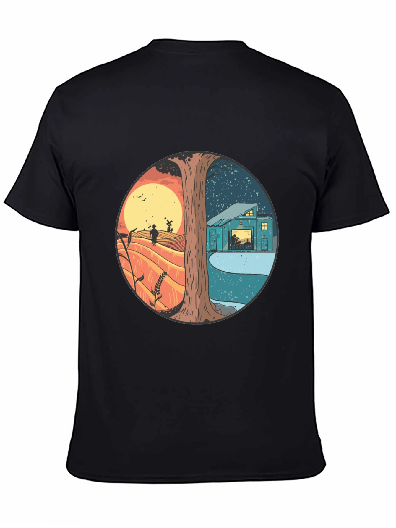 Day & Night T-Shirt - Unique Graphic Tee