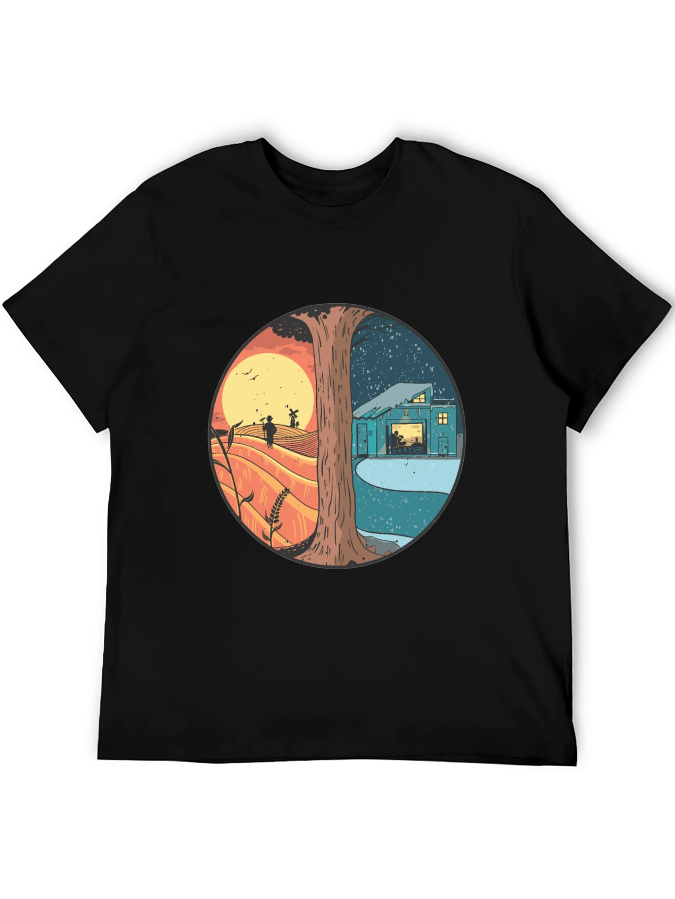 Day & Night T-Shirt - Unique Graphic Tee