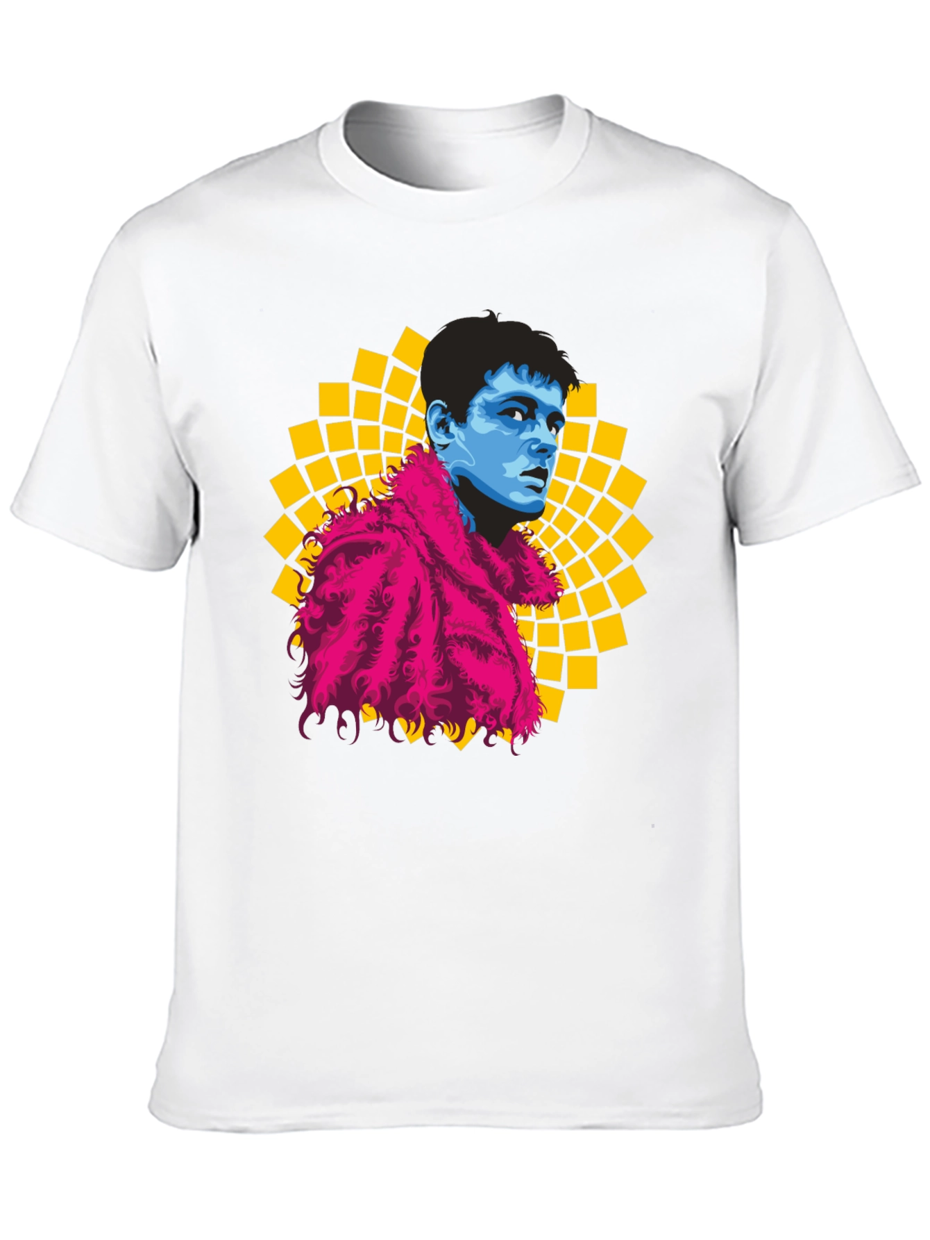 Retro Pop Art Graphic Tee - Mens Black T-Shirt