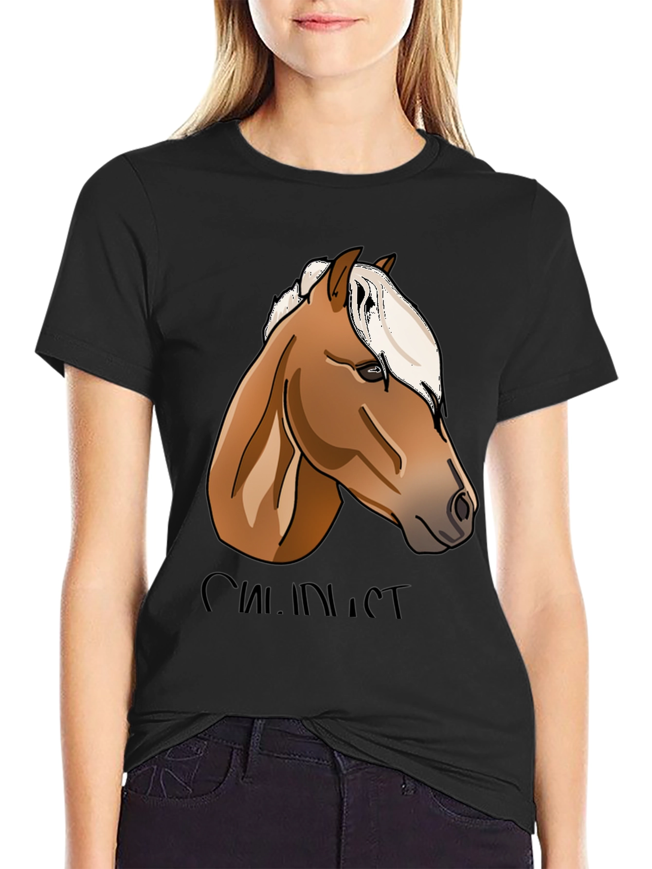 Horse Lovers Graphic Tee - Black