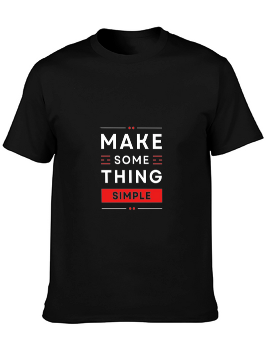 Make Something Simple Black Graphic Tee