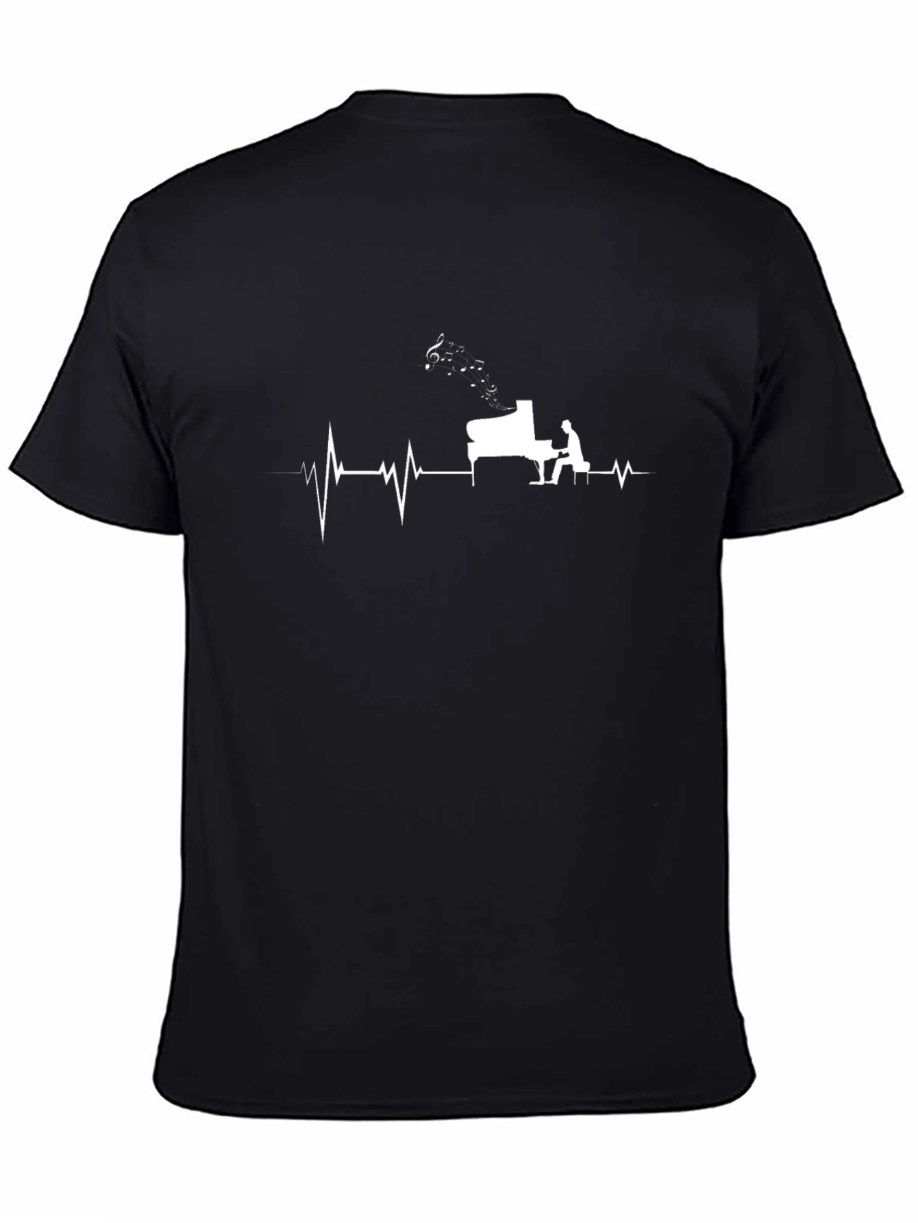 Piano Heartbeat T-Shirt - Music Lover Tee