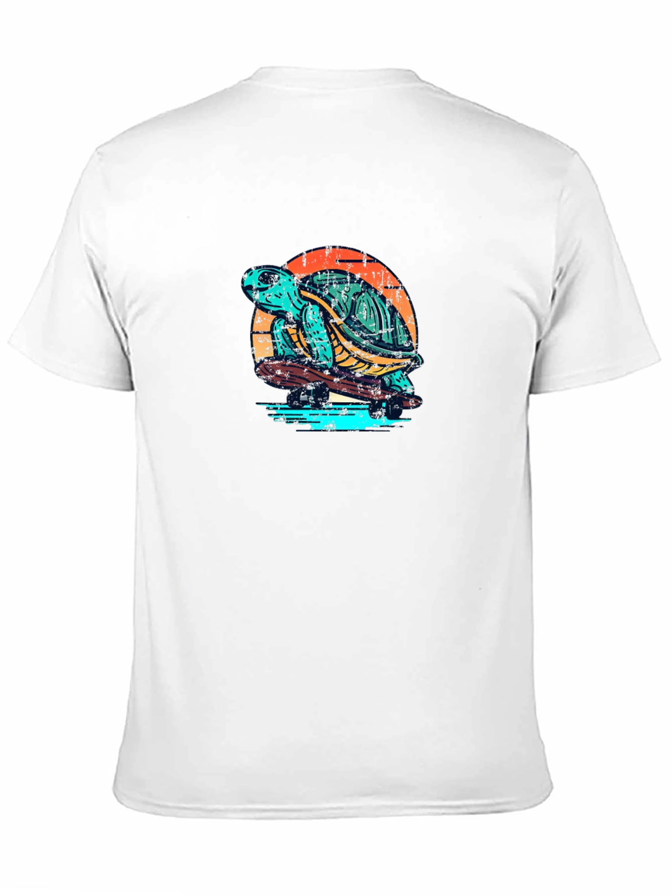 Skateboarding Turtle Graphic Tee - Black