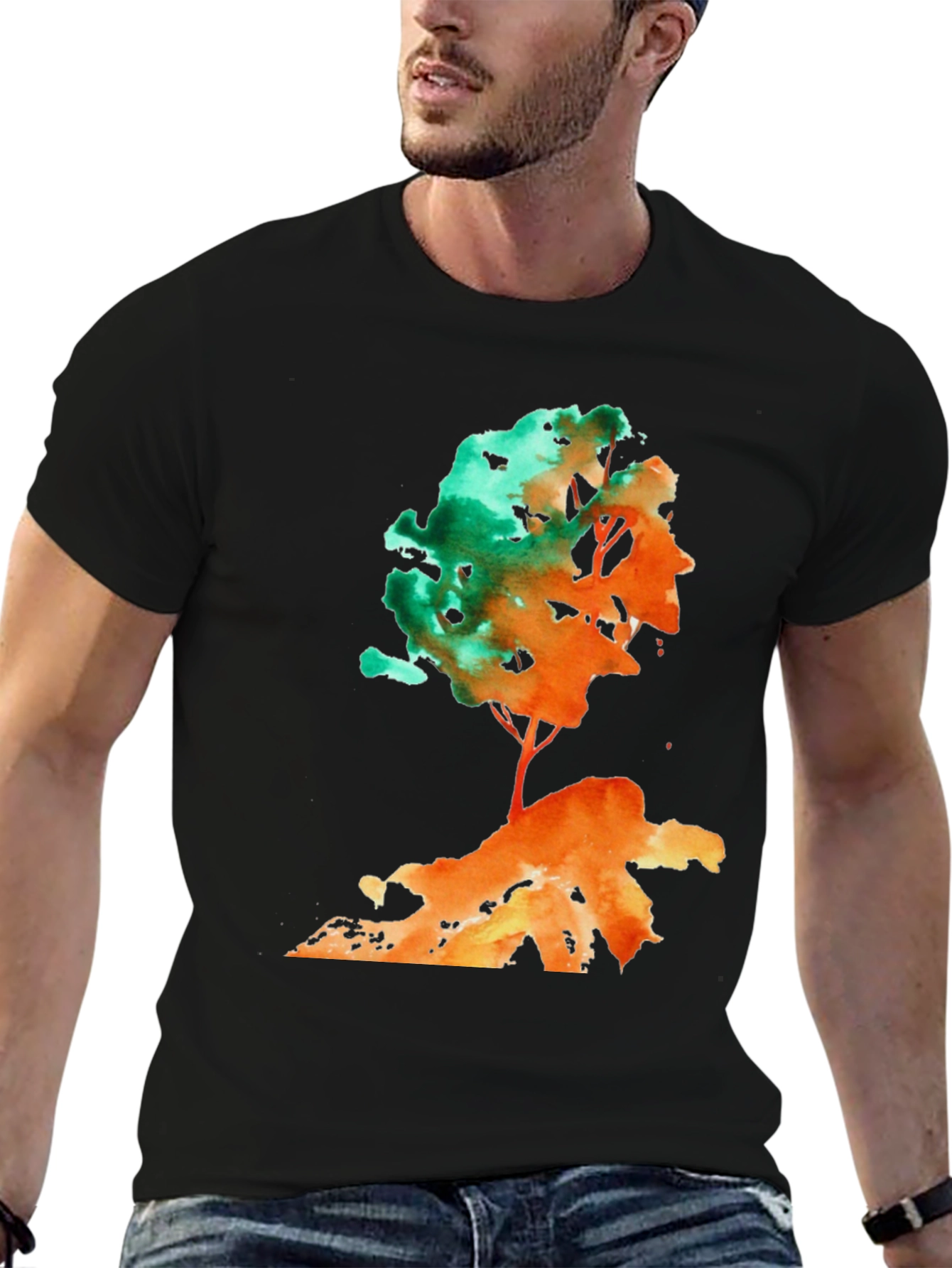 Watercolor Tree Graphic T-Shirt