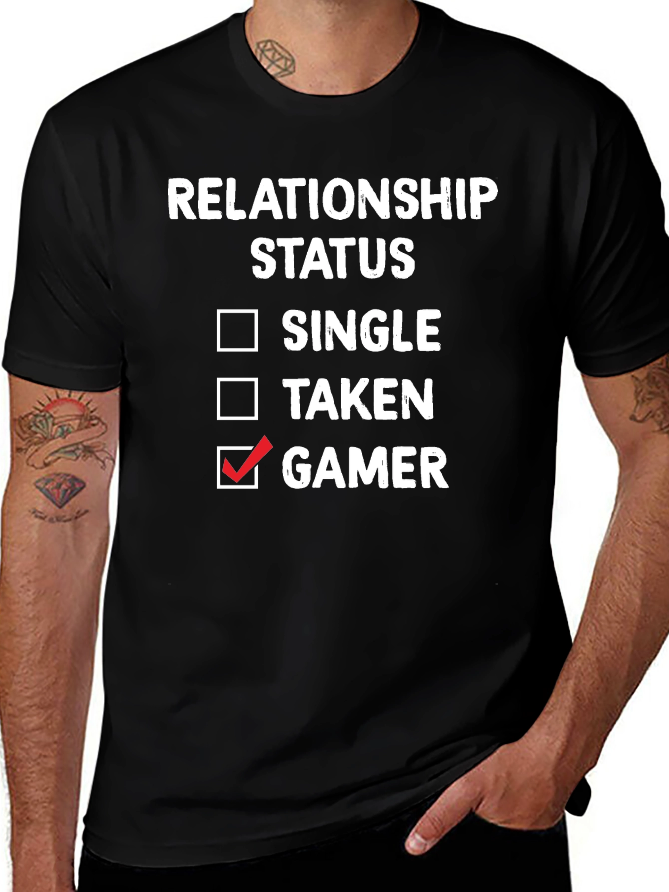 Gamer Relationship Status T-Shirt - Single Taken Gamer Tee