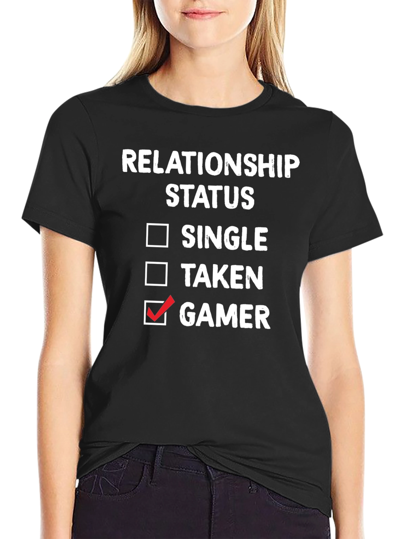 Gamer Relationship Status T-Shirt - Single Taken Gamer Tee