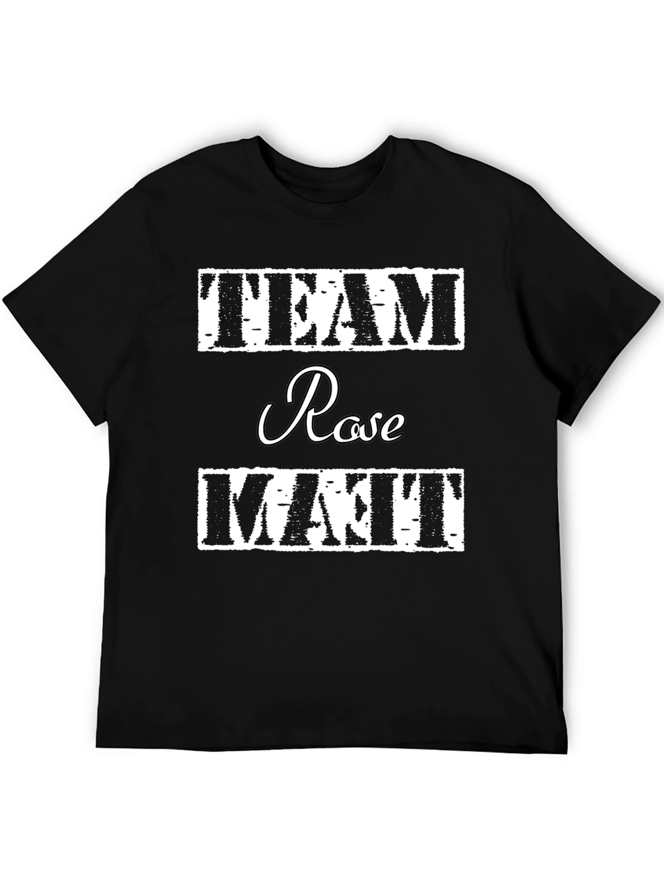 Team Rose & Matt Black Cotton T-Shirt