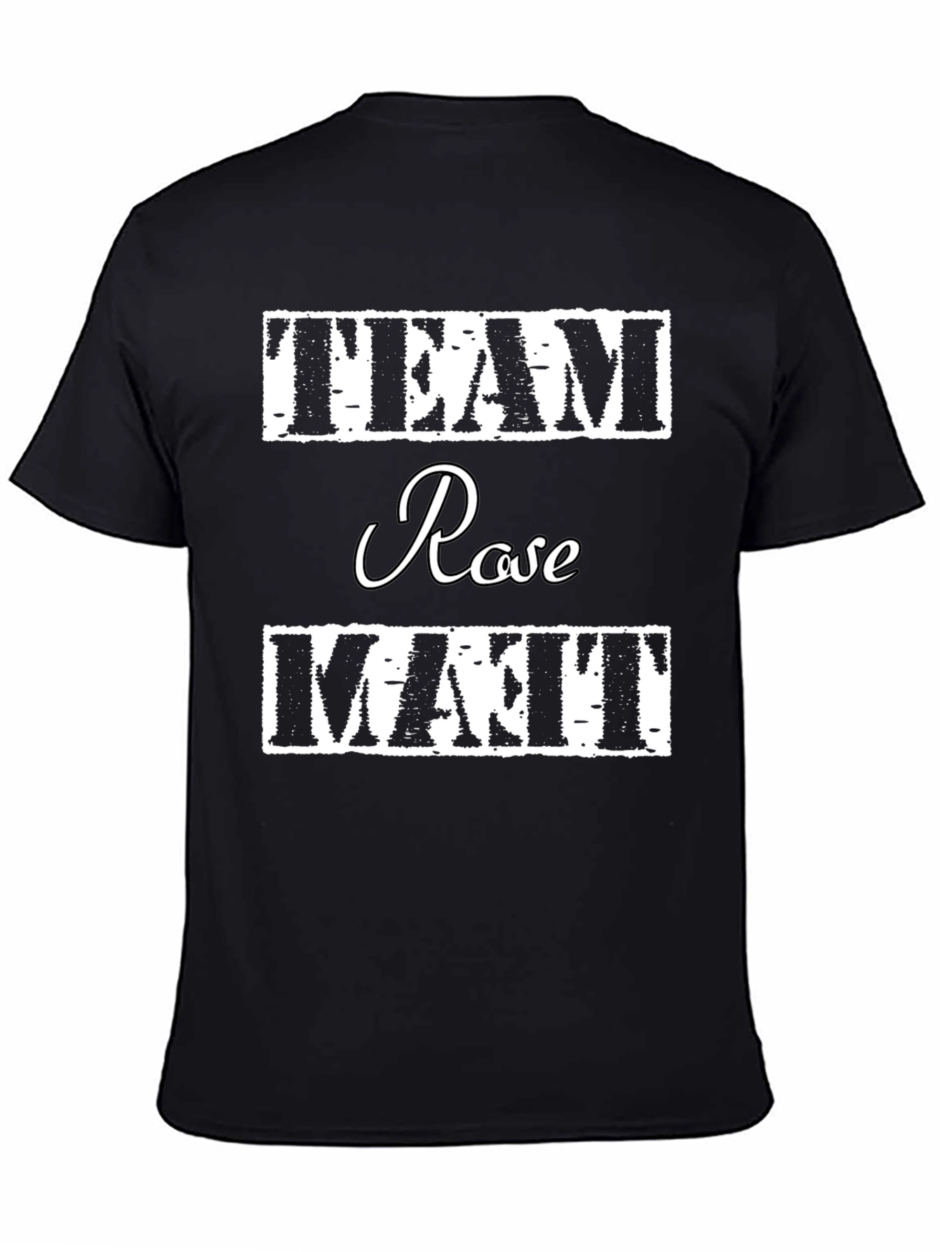 Team Rose & Matt Black Cotton T-Shirt