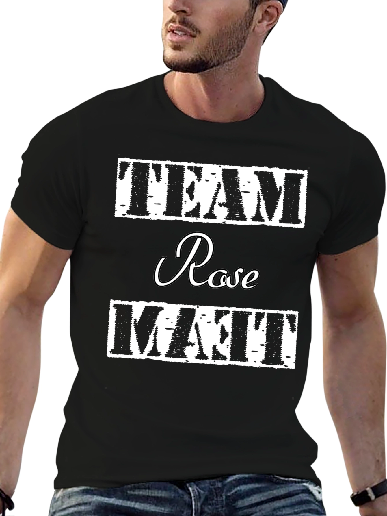Team Rose & Matt Black Cotton T-Shirt
