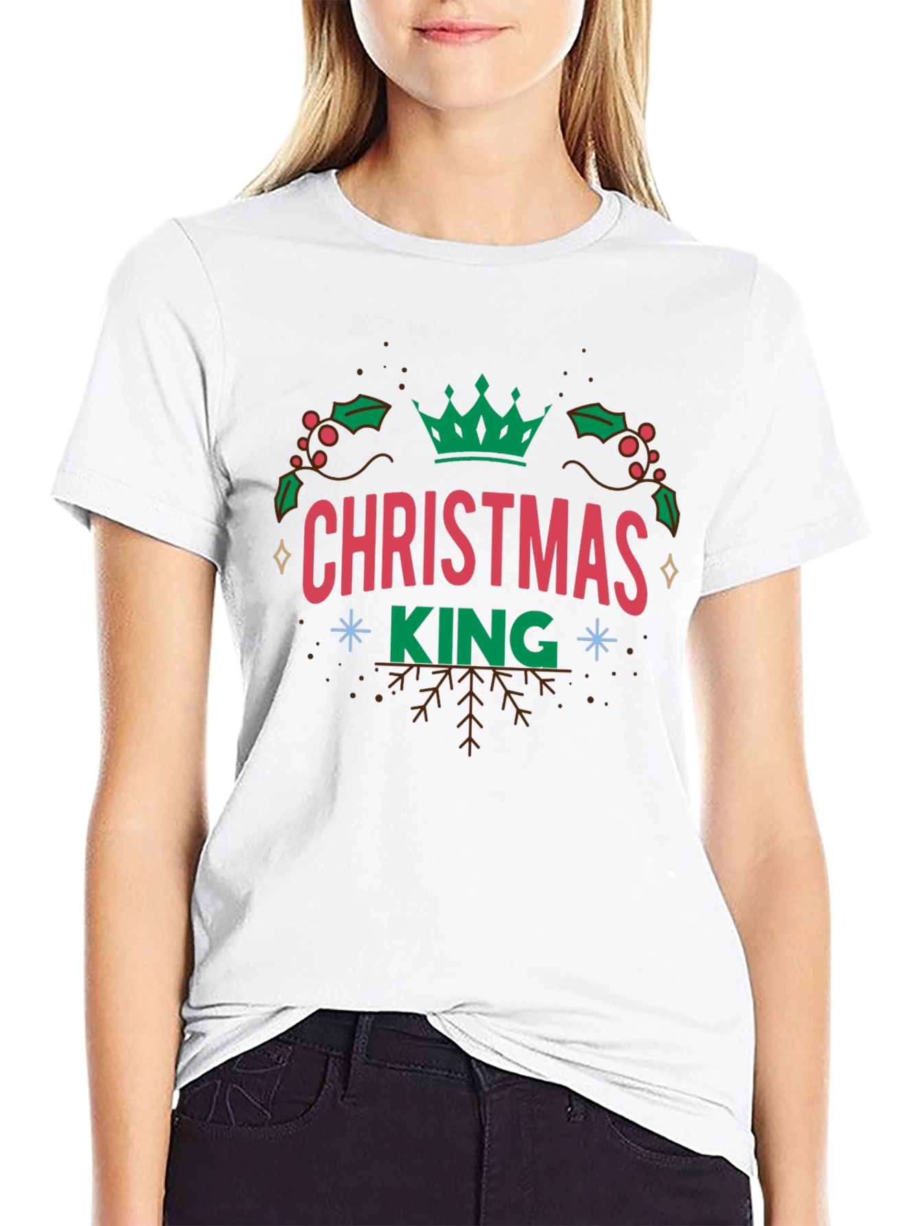 Christmas King Graphic Tee - Holiday Festive T-Shirt