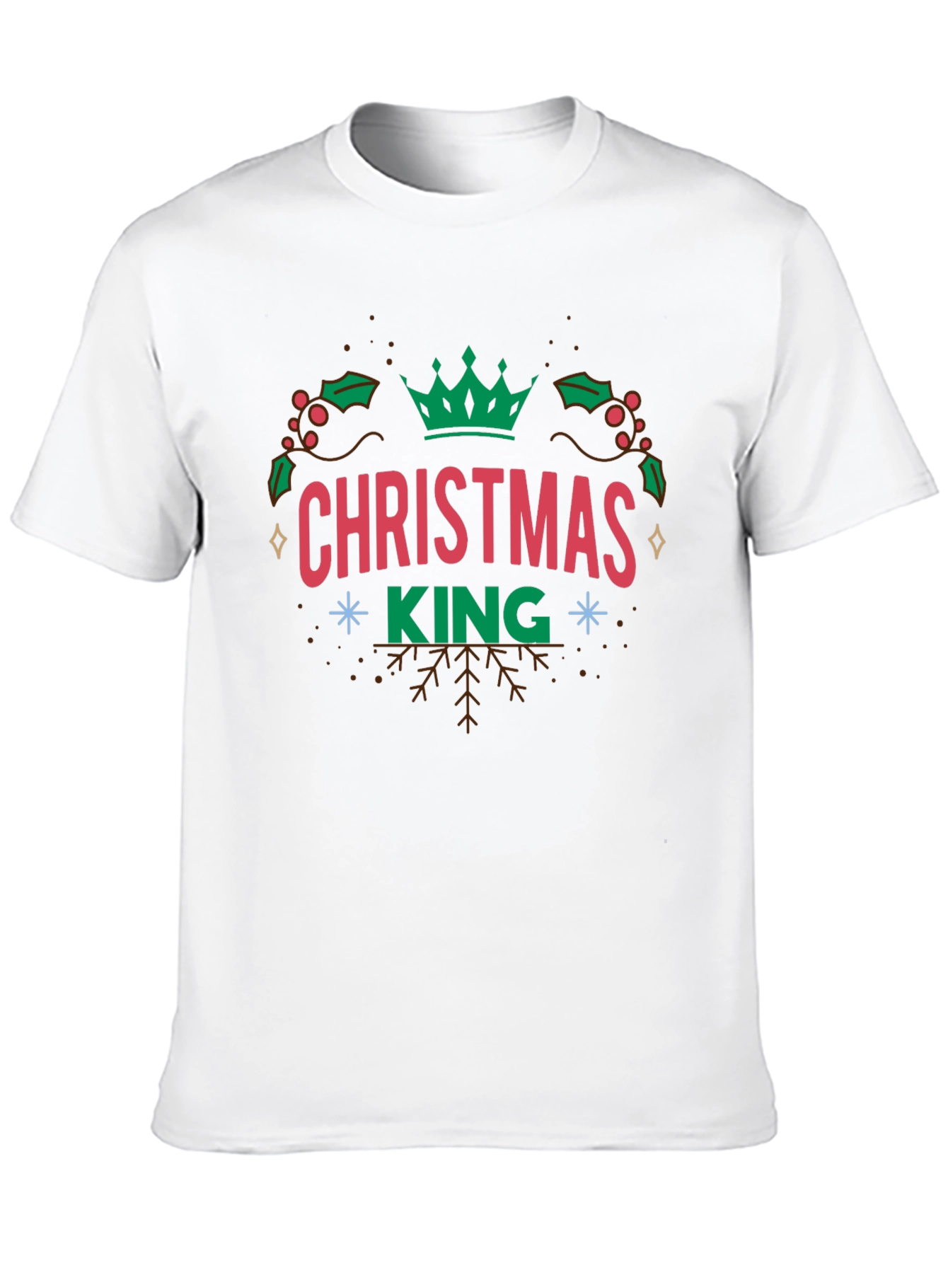 Christmas King Graphic Tee - Holiday Festive T-Shirt