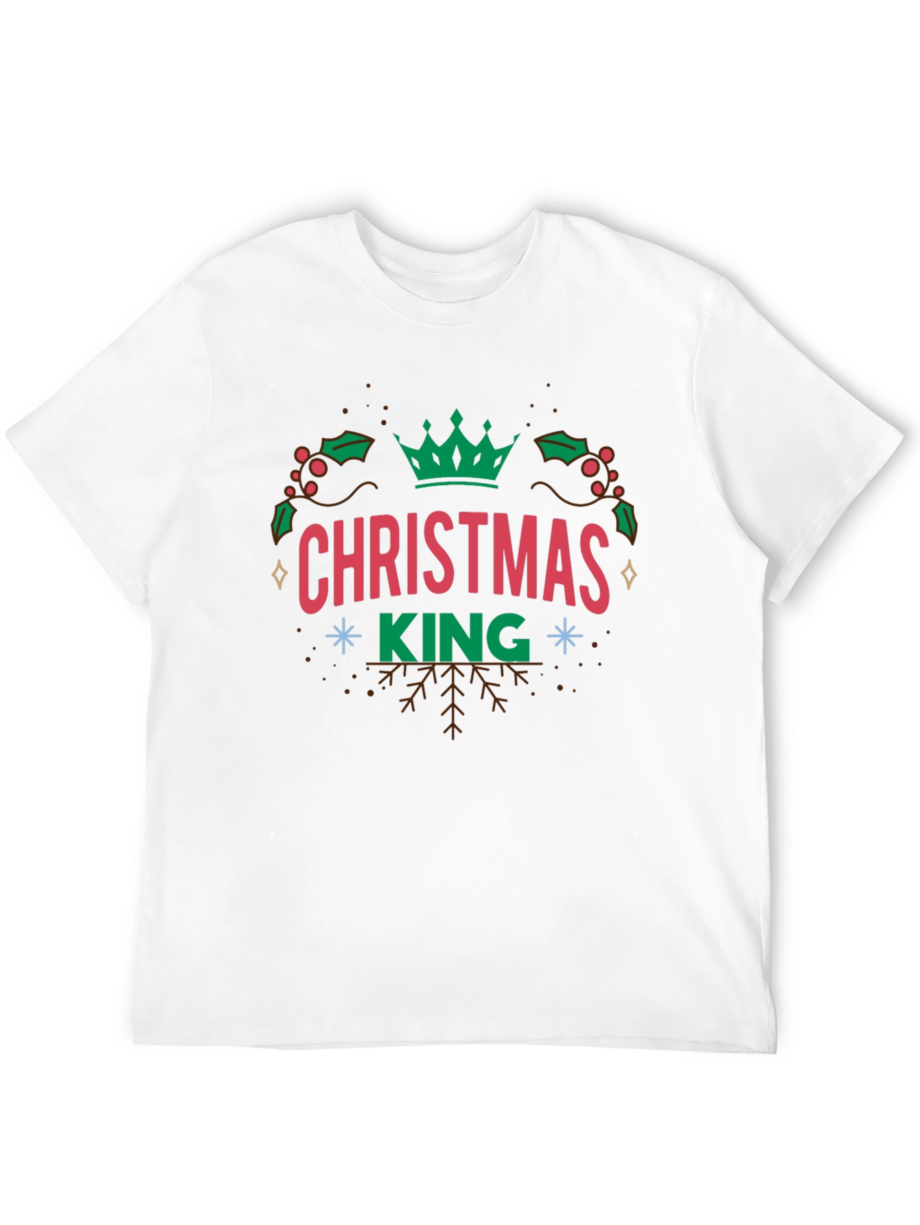 Christmas King Graphic Tee - Holiday Festive T-Shirt