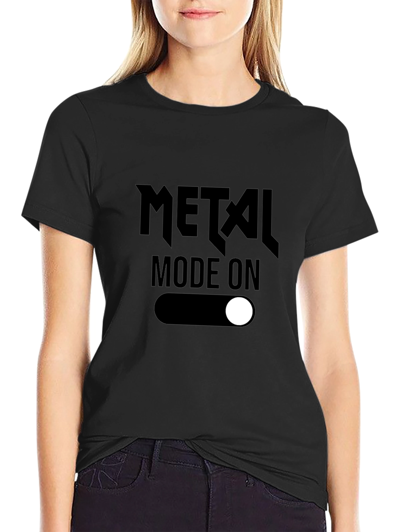 Metal Mode On Graphic Tee - Rock Music Shirt