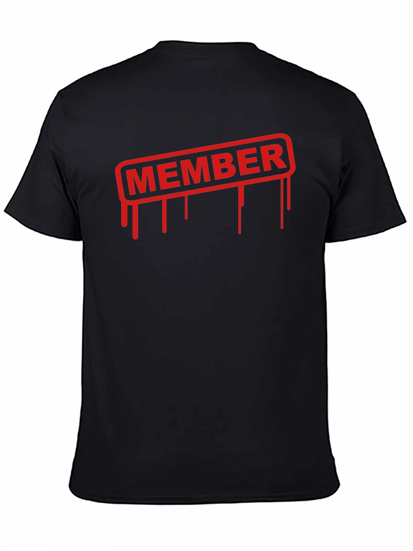 Member Dripping Text Black T-Shirt