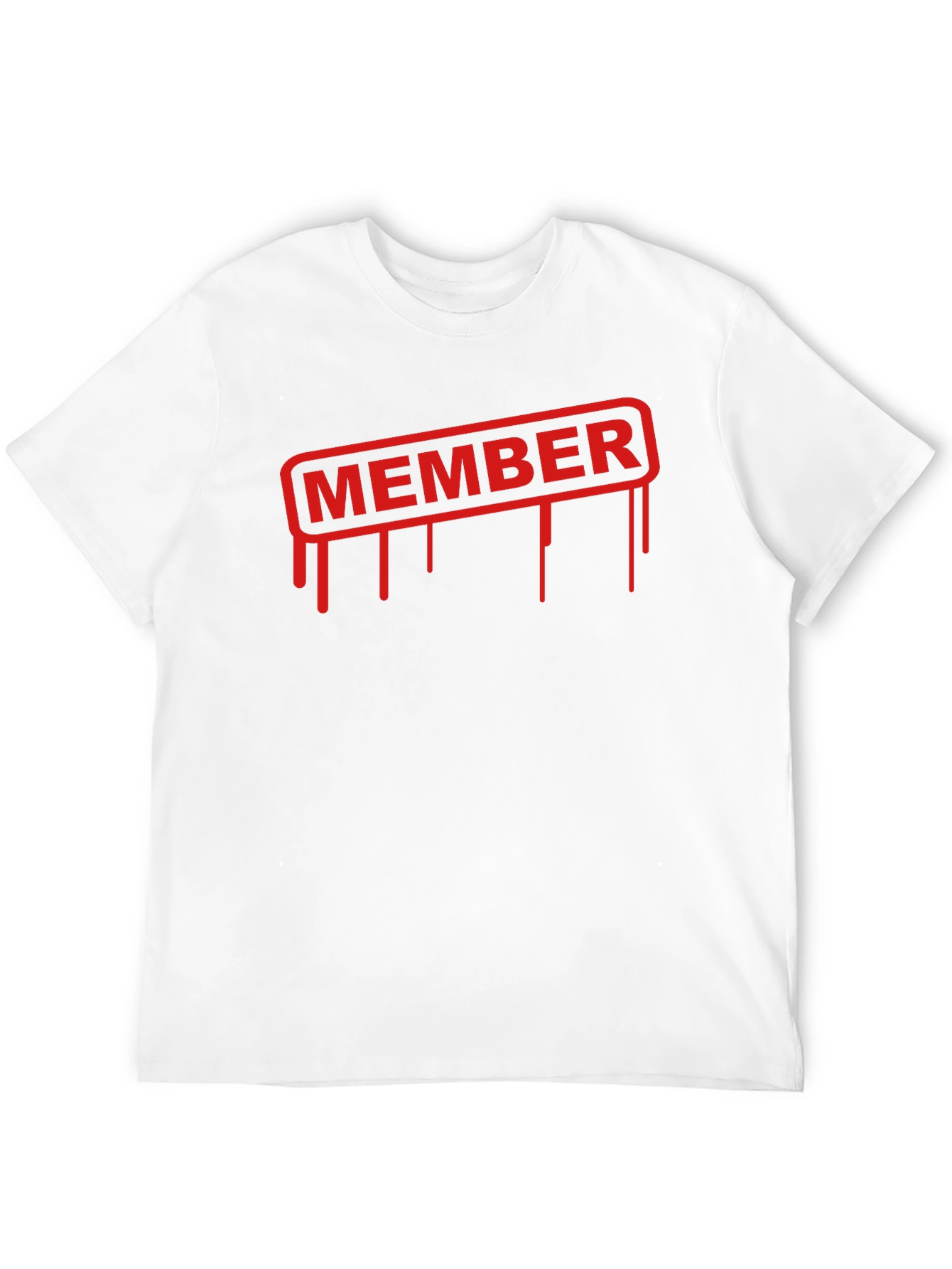 Member Dripping Text Black T-Shirt