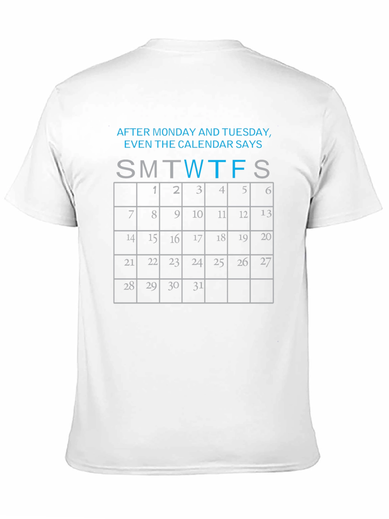 Funny Calendar Days Black T-Shirt