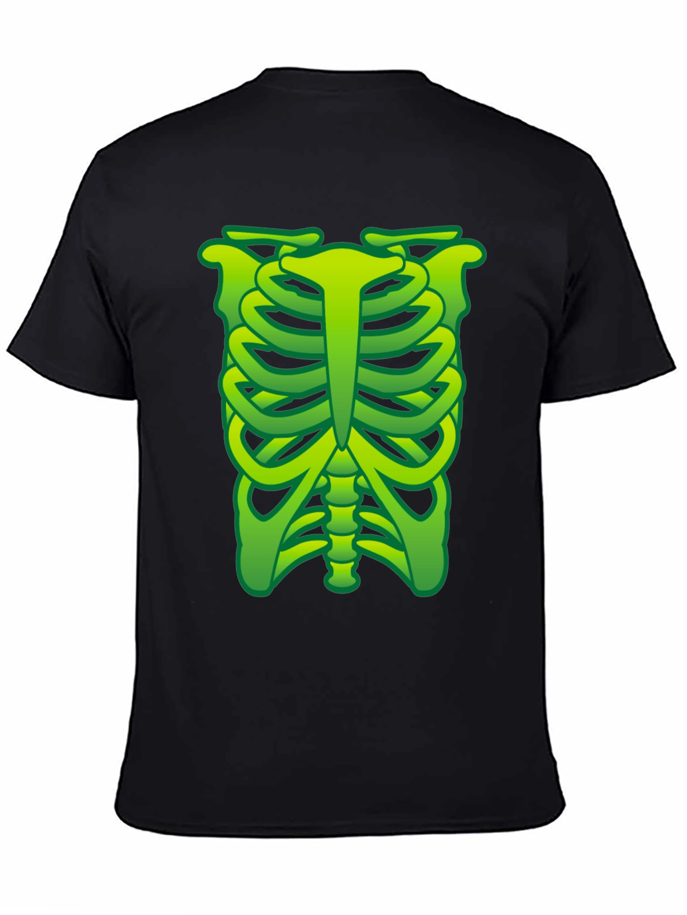 Green Rib Cage Skeleton T-Shirt Halloween