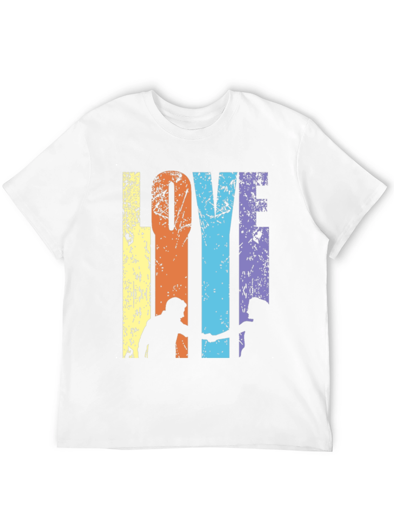 Love T-Shirt Couple Silhouette Tee
