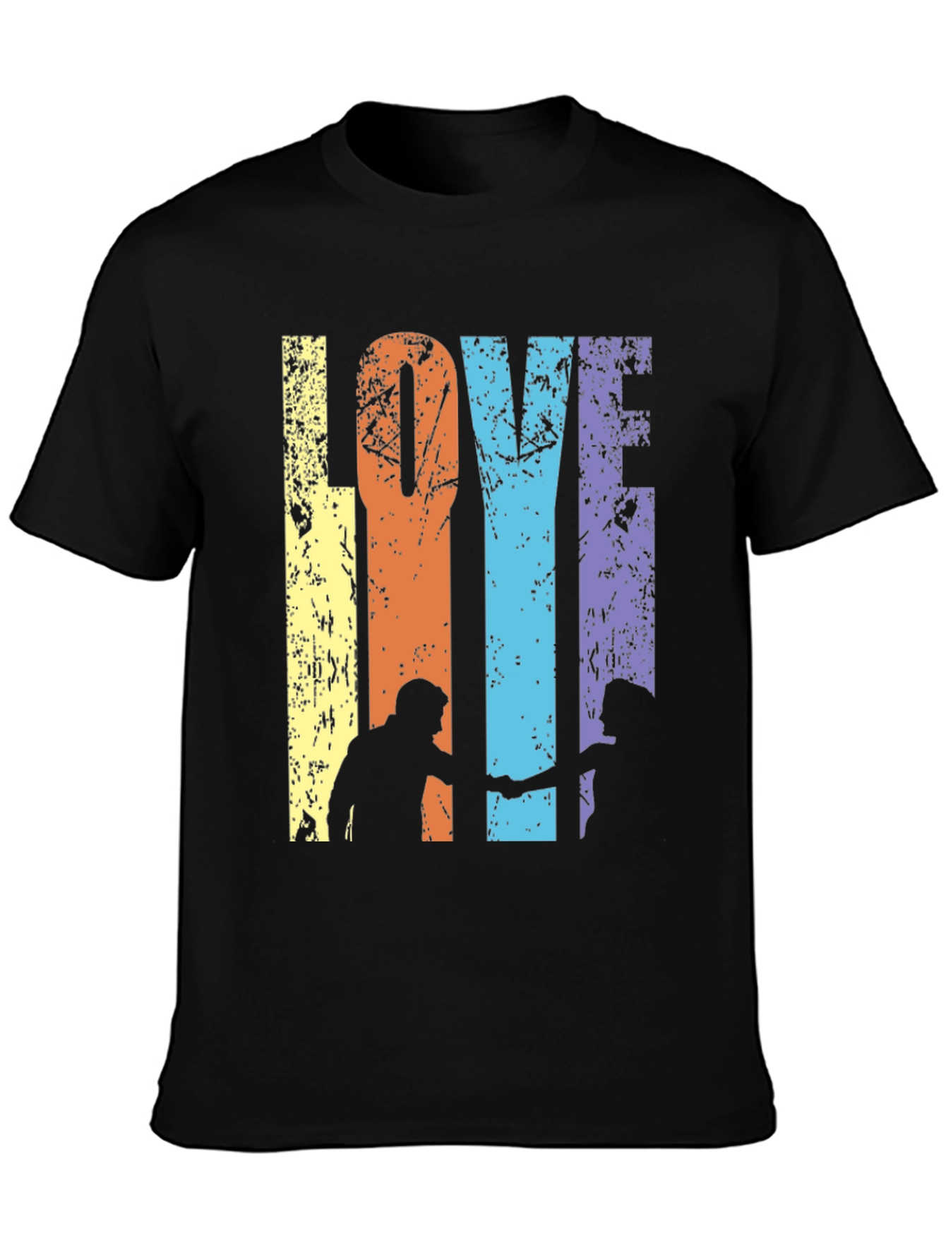 Love T-Shirt Couple Silhouette Tee