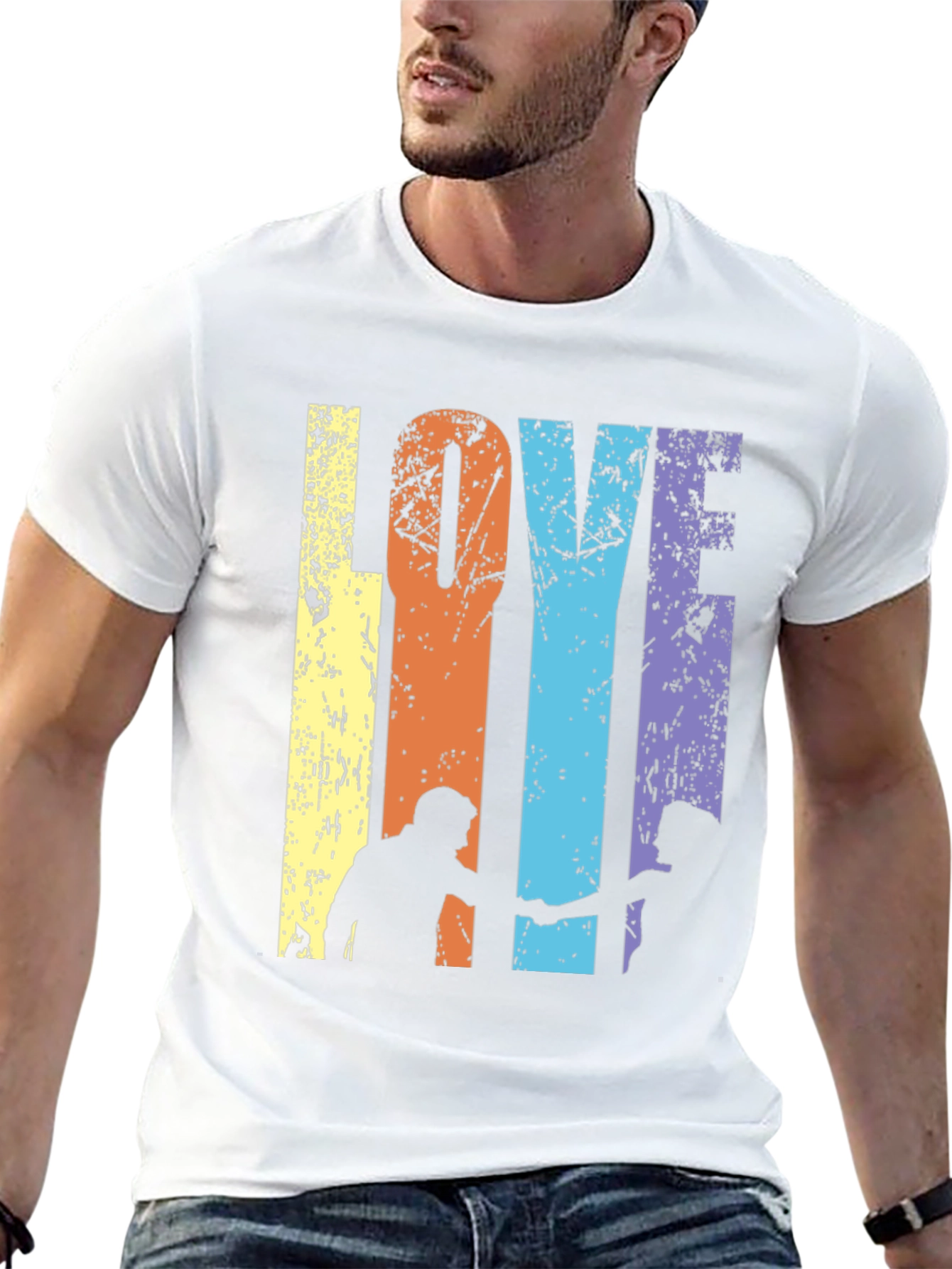 Love T-Shirt Couple Silhouette Tee