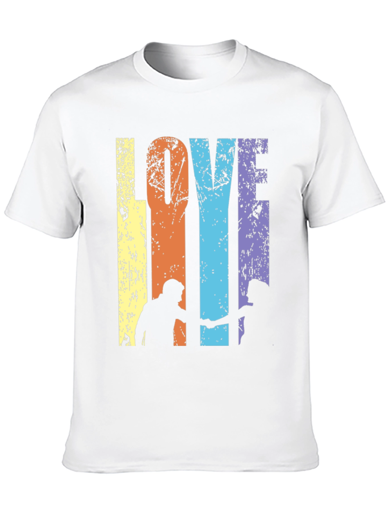Love T-Shirt Couple Silhouette Tee