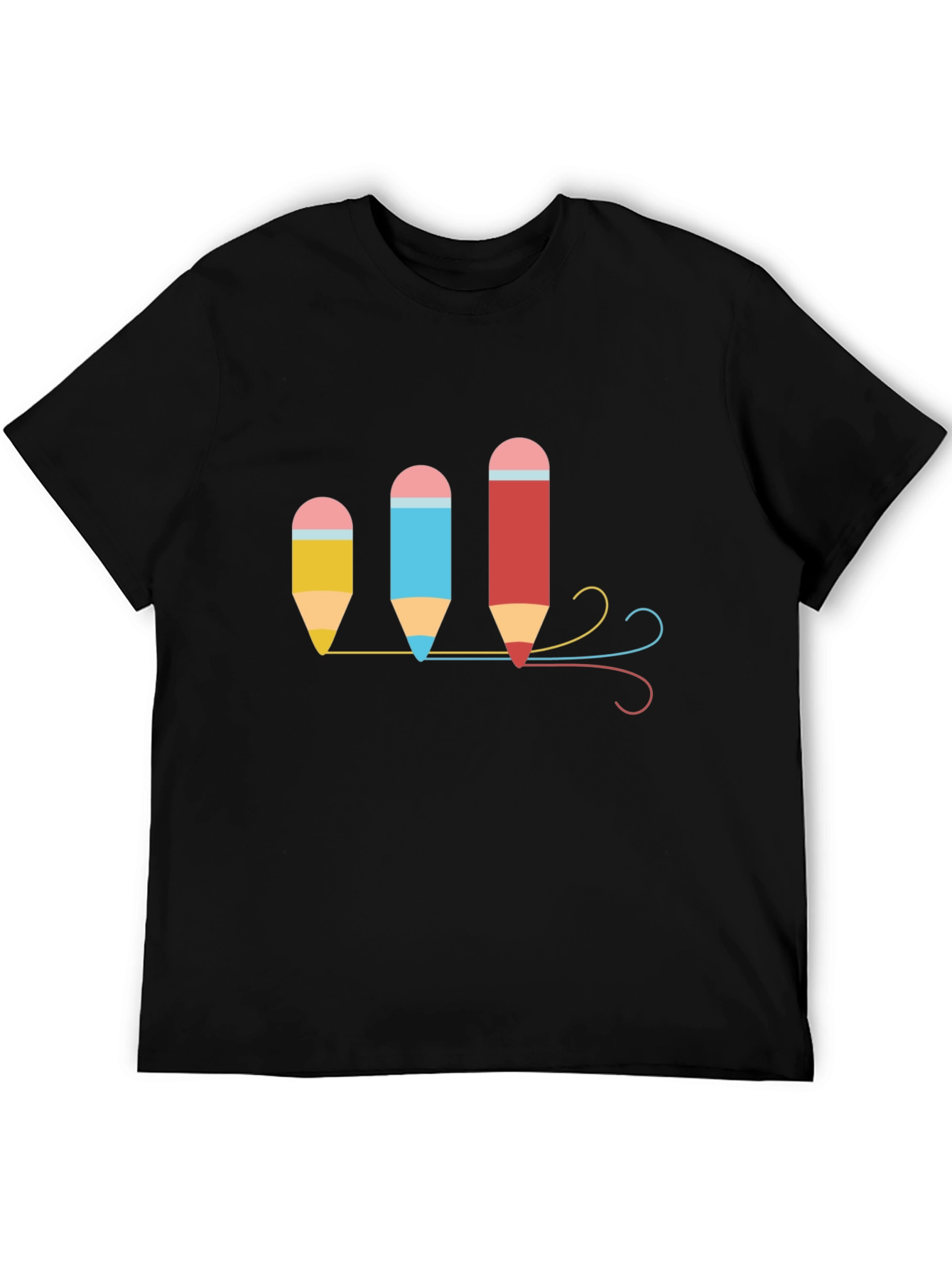 Colorful Pencils Graphic T-Shirt