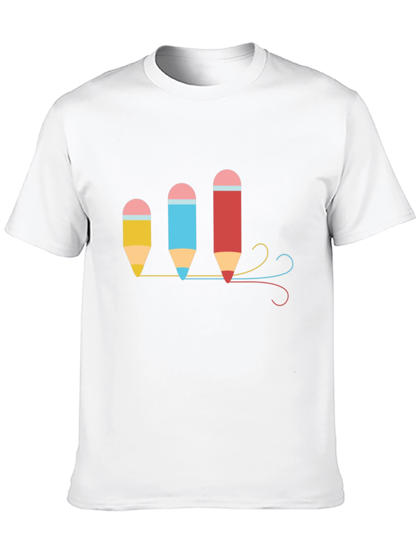 Colorful Pencils Graphic T-Shirt