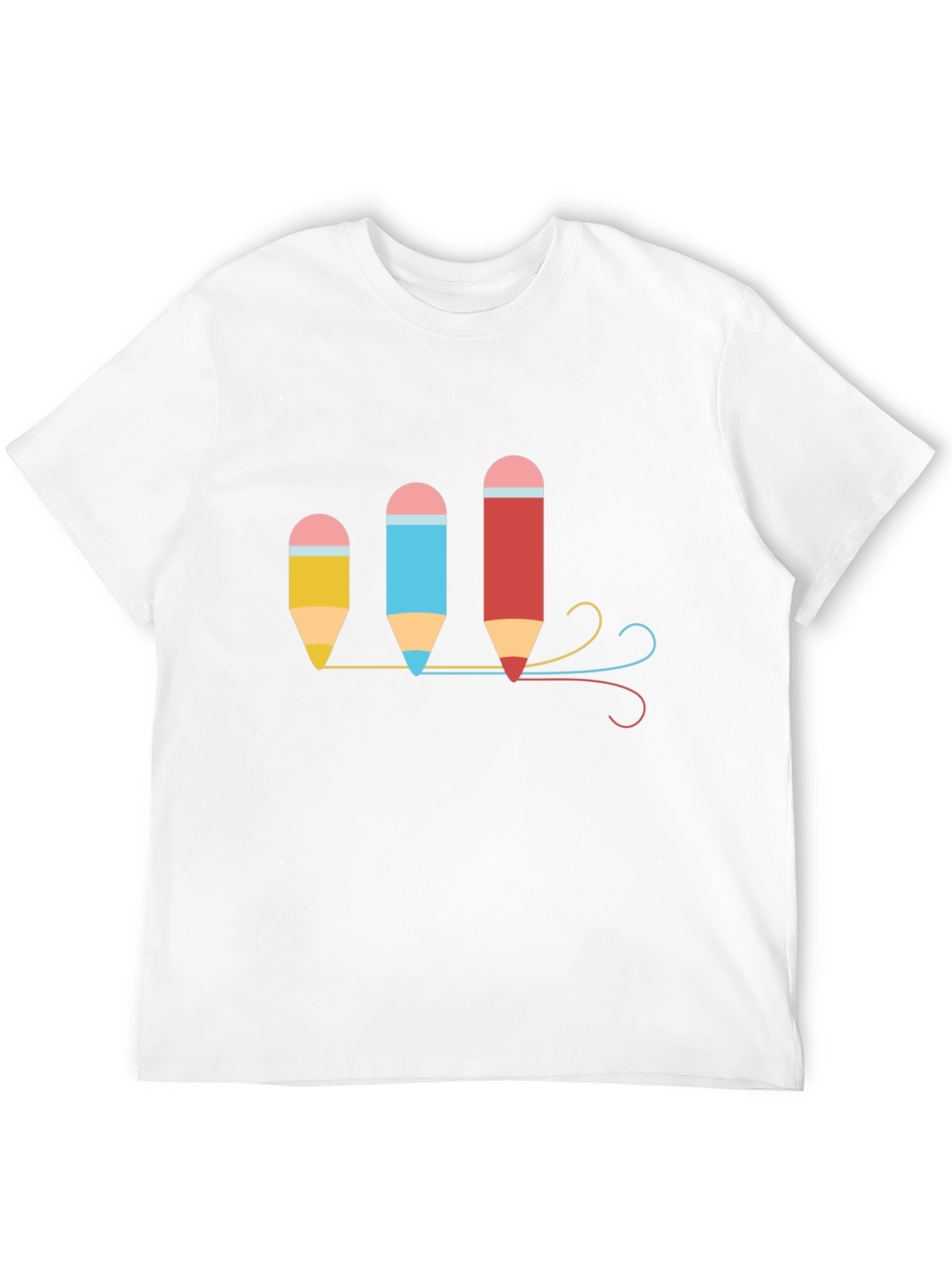 Colorful Pencils Graphic T-Shirt