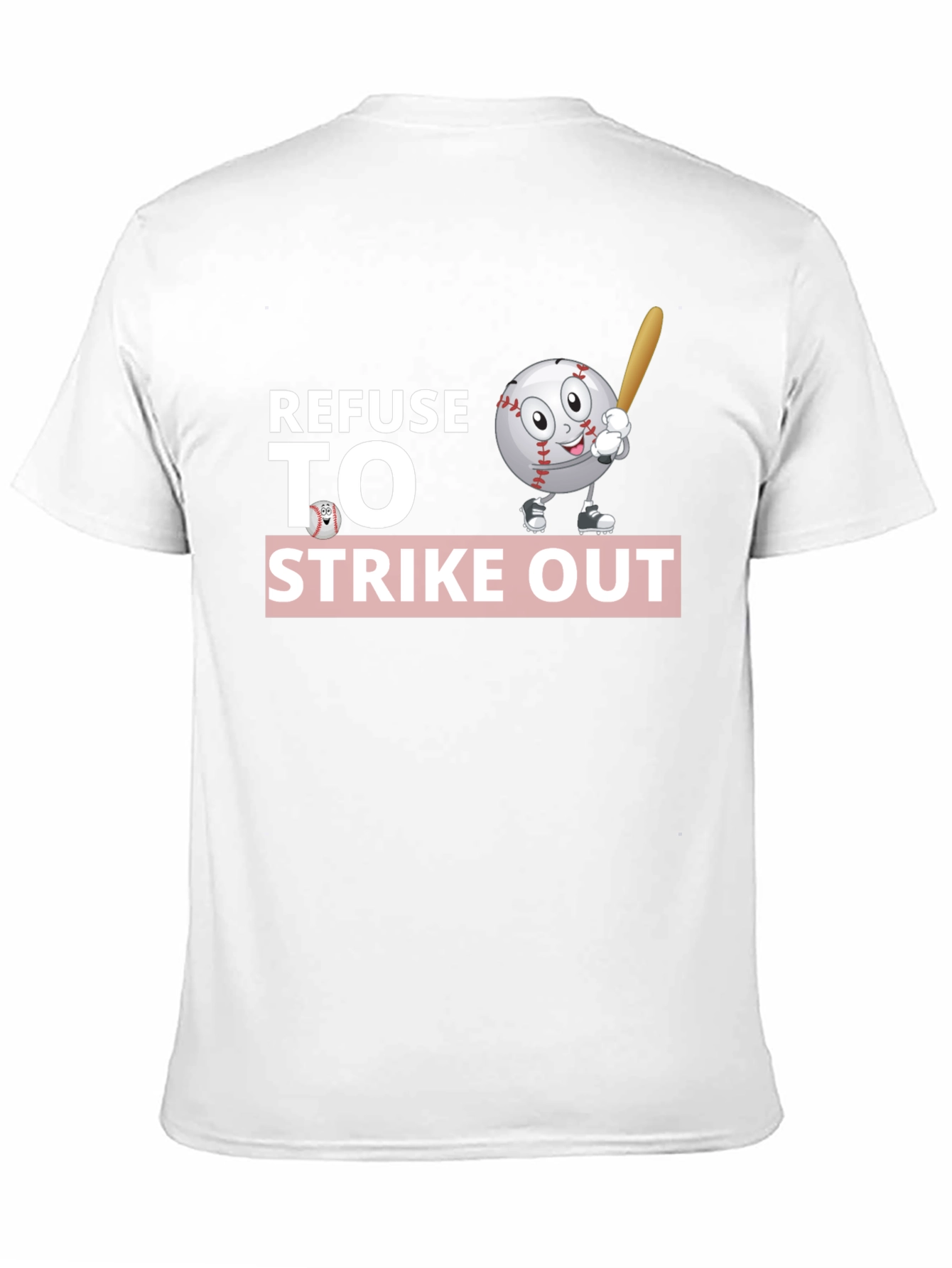 Refuse to Strike Out Baseball Graphic T-Shirt