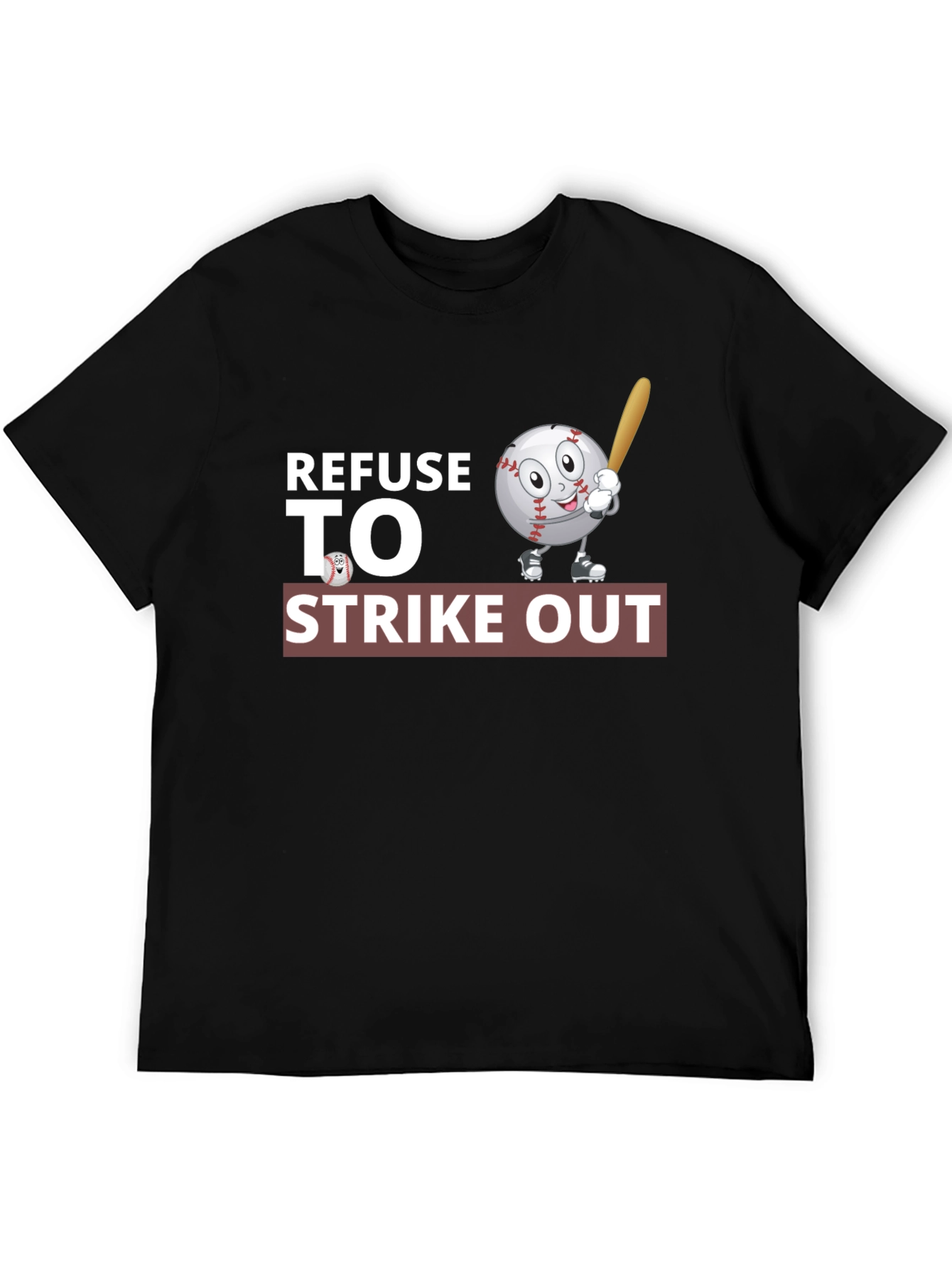 Refuse to Strike Out Baseball Graphic T-Shirt