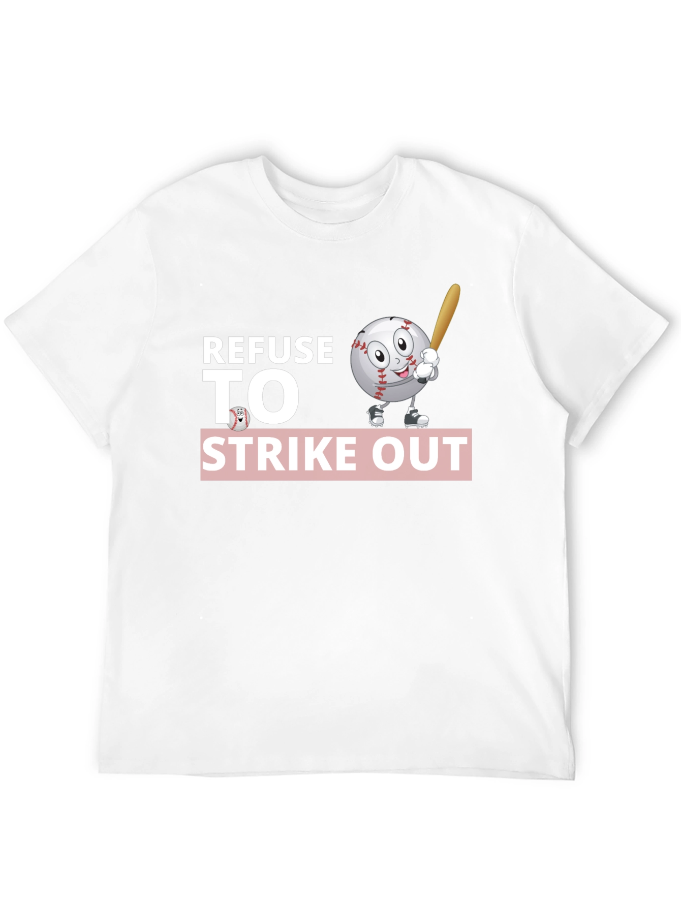 Refuse to Strike Out Baseball Graphic T-Shirt