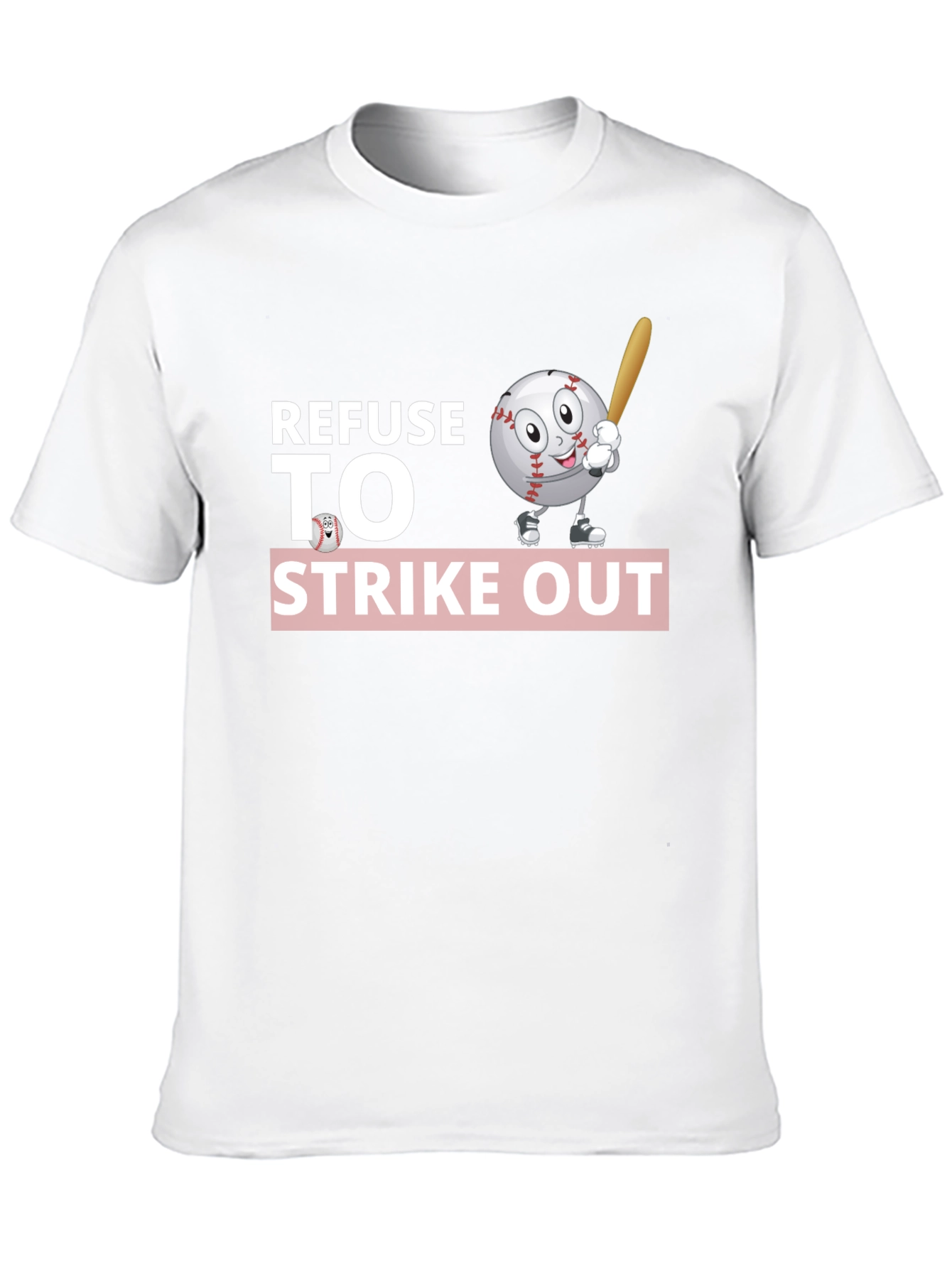 Refuse to Strike Out Baseball Graphic T-Shirt