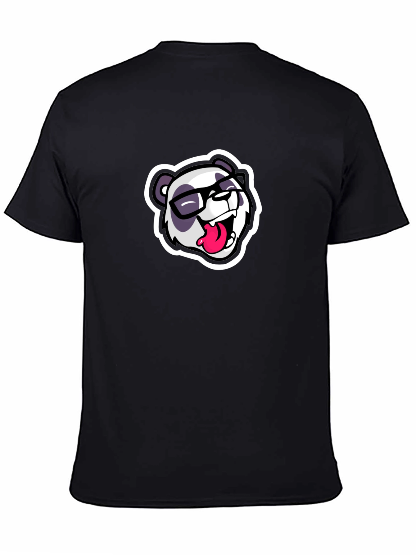 Cool Panda Graphic Tee - Black Casual T-Shirt