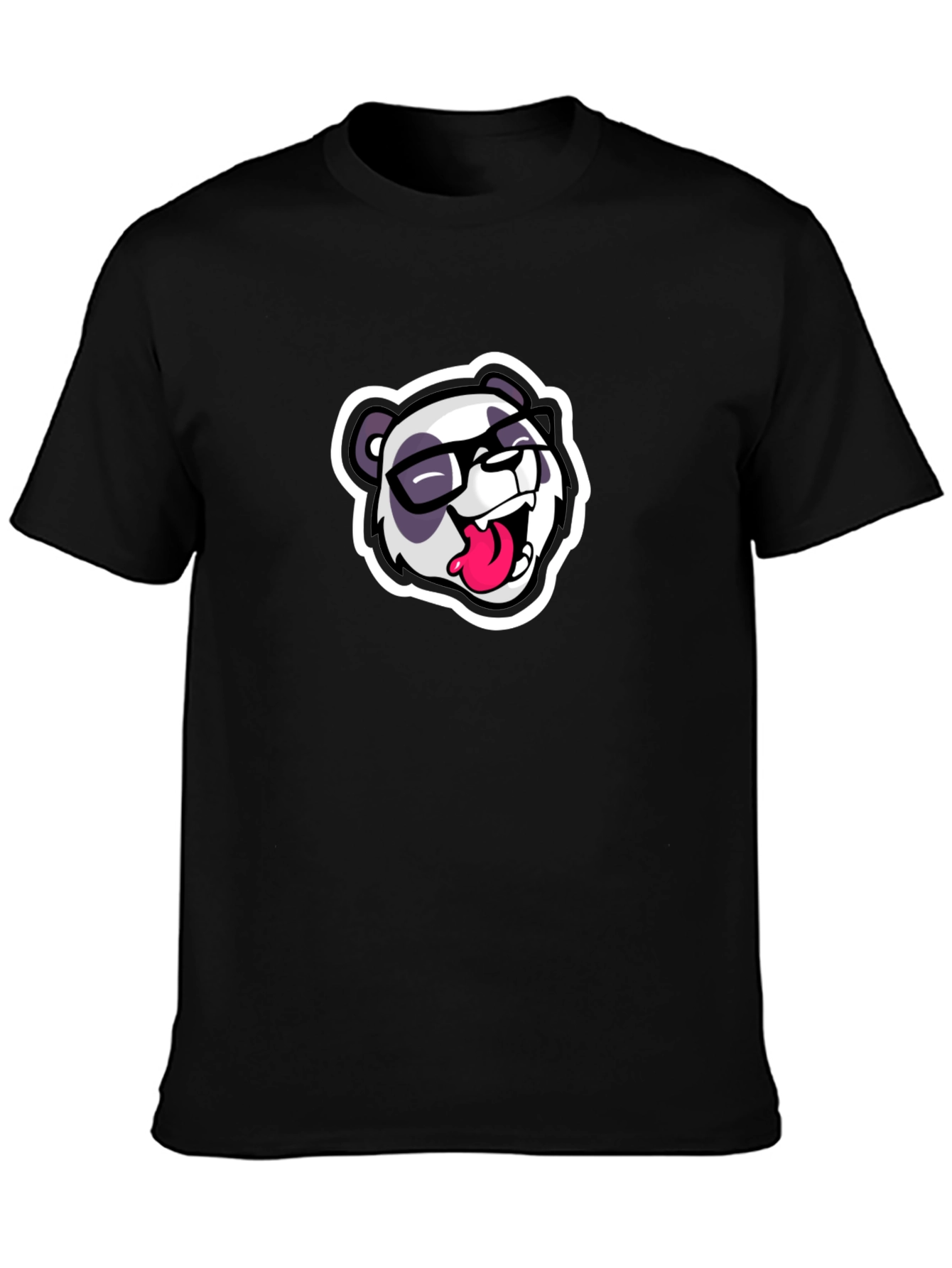 Cool Panda Graphic Tee - Black Casual T-Shirt