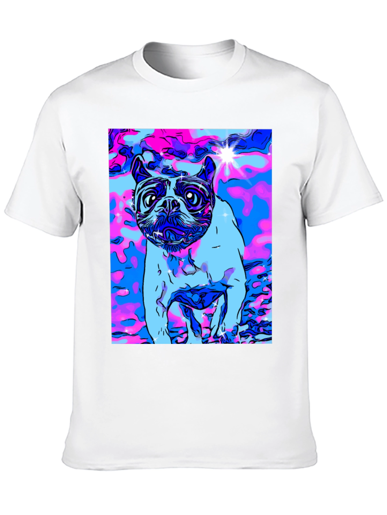 Psychedelic Dog Graphic T-Shirt