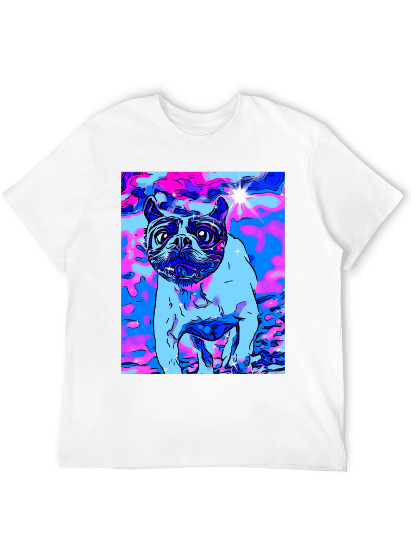 Psychedelic Dog Graphic T-Shirt
