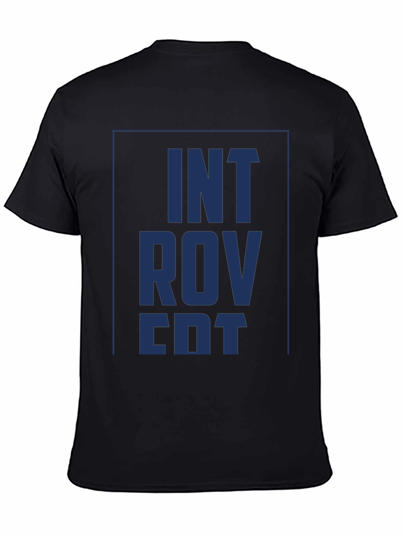 Introvert Graphic Tee - Soft Black Cotton Shirt