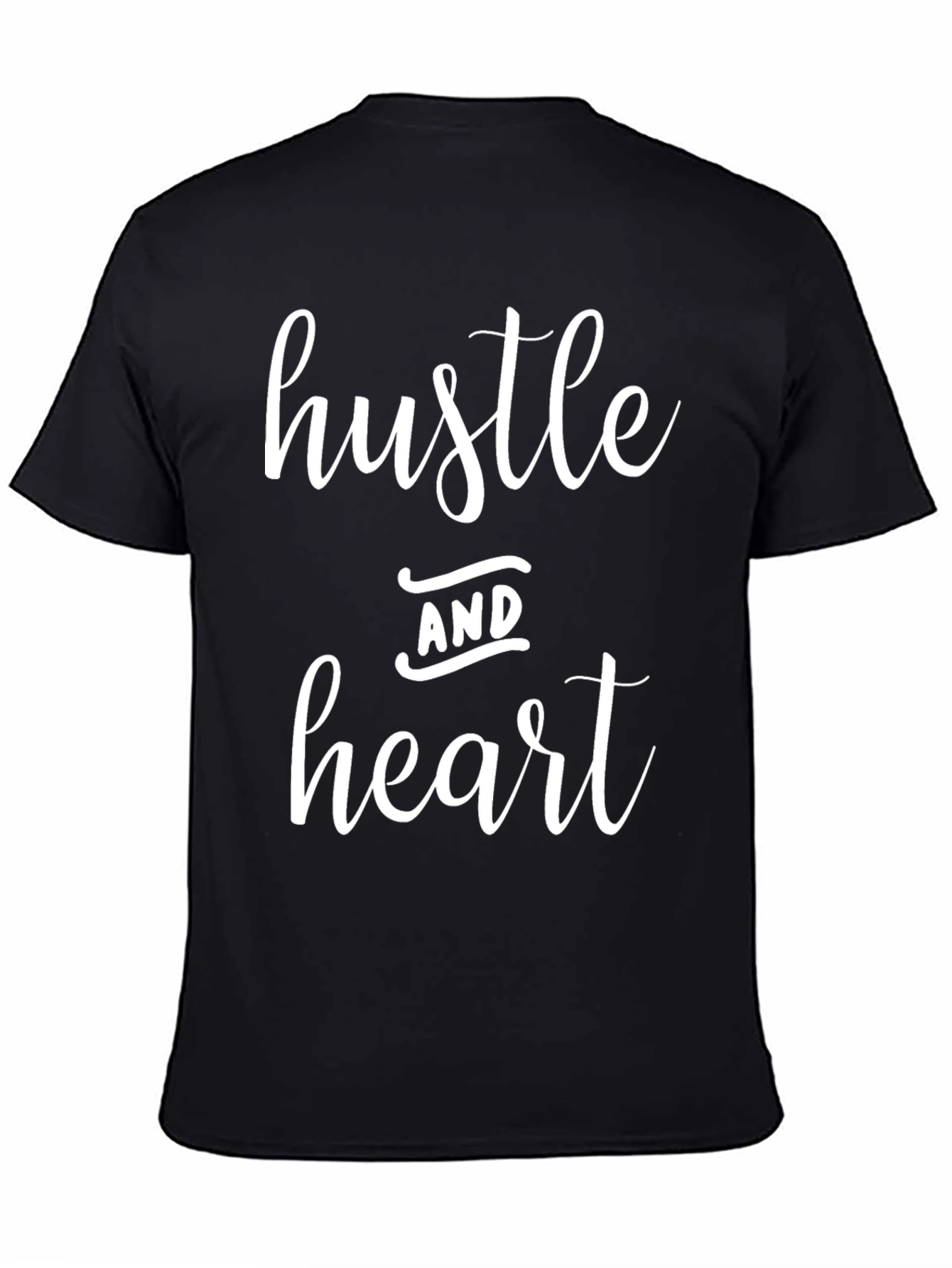 Hustle and Heart Black Graphic Tee