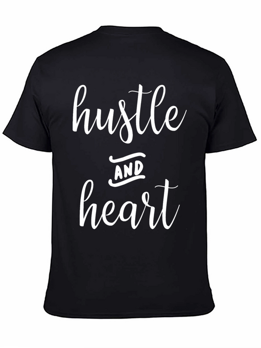 Hustle and Heart Black Graphic Tee