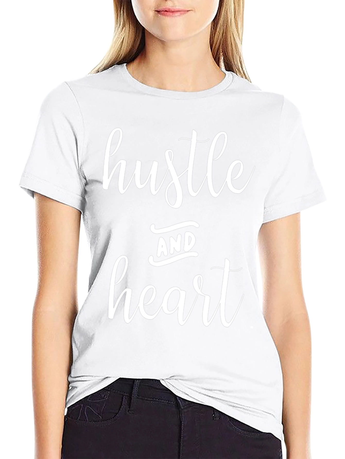 Hustle and Heart Black Graphic Tee