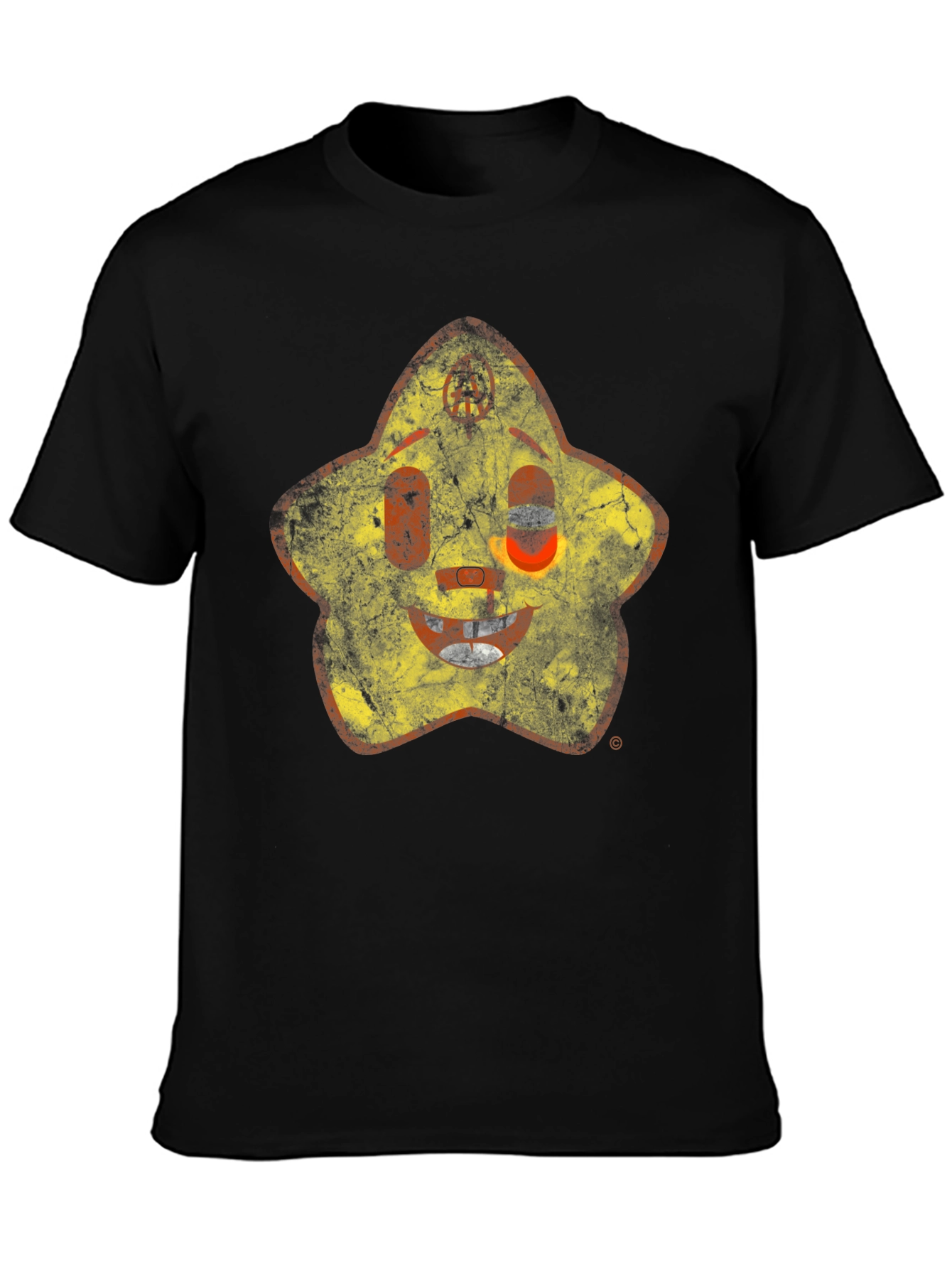 Retro Star Character Black T-Shirt
