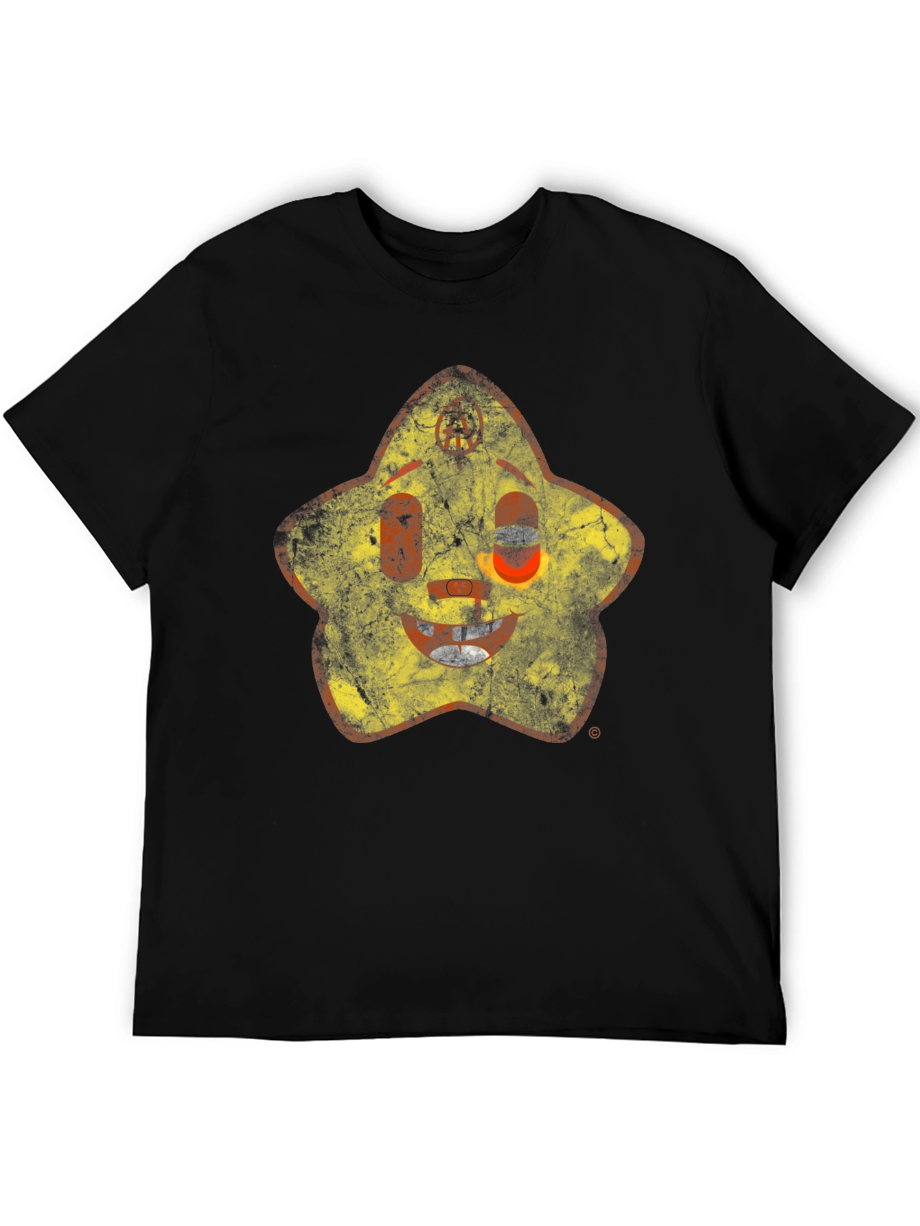 Retro Star Character Black T-Shirt