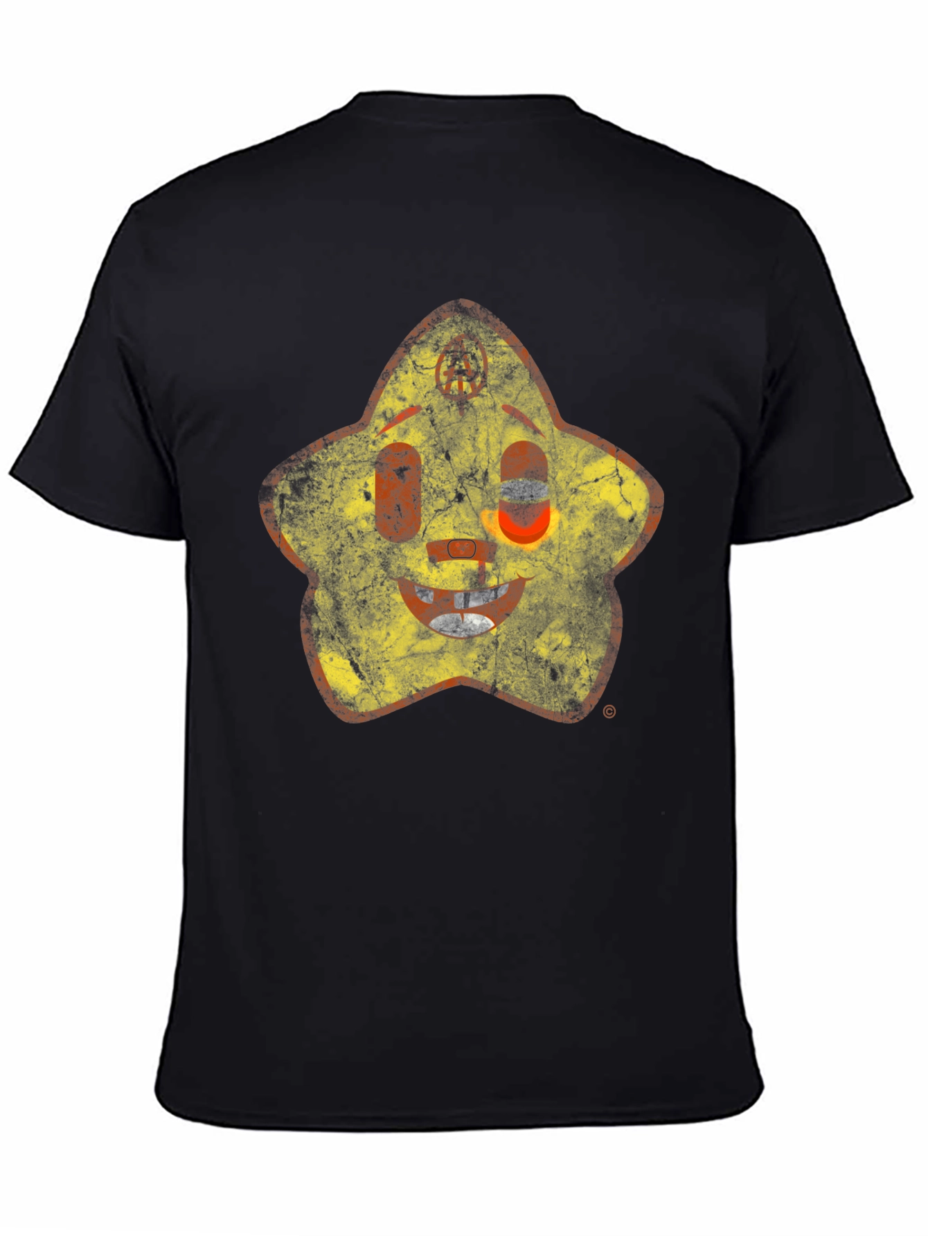 Retro Star Character Black T-Shirt