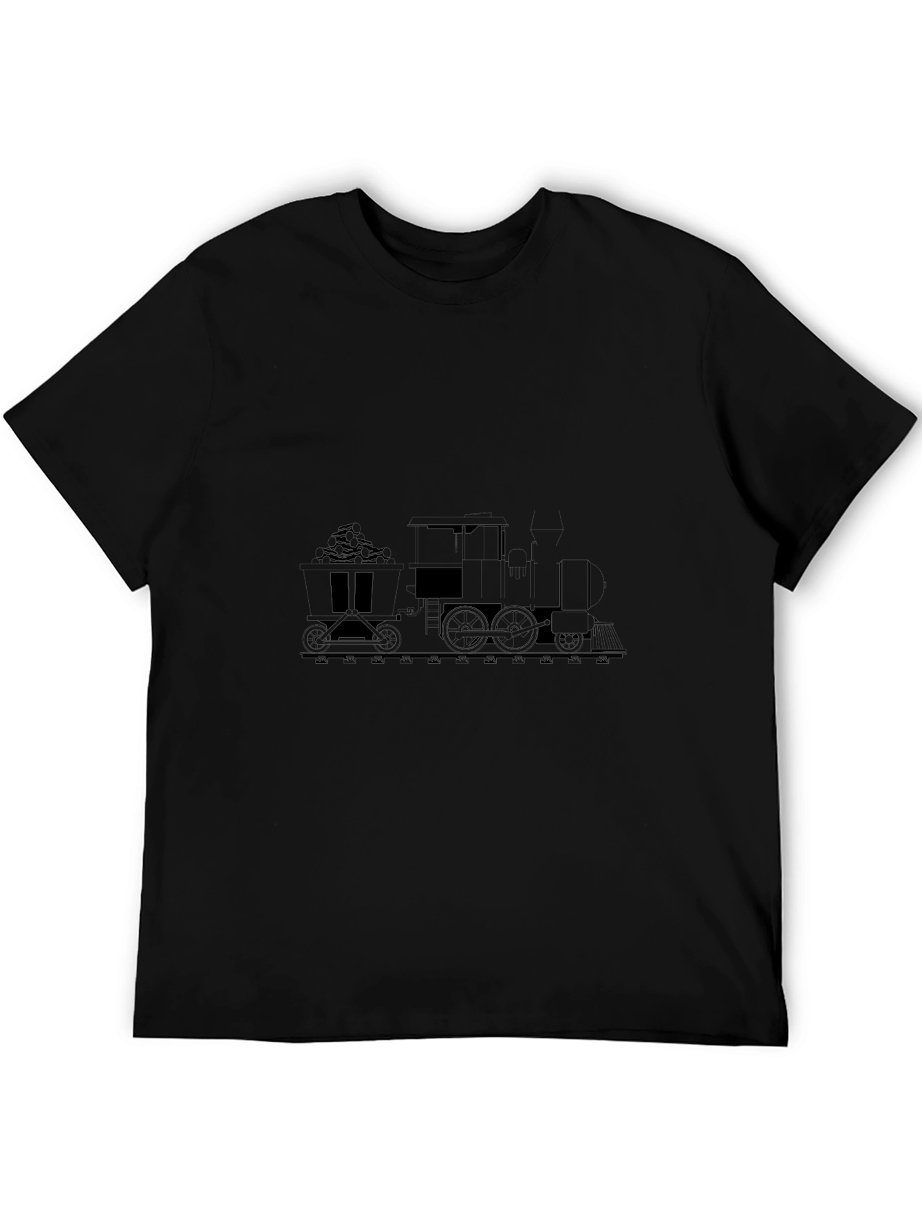 Steam Train Graphic T-Shirt - Black