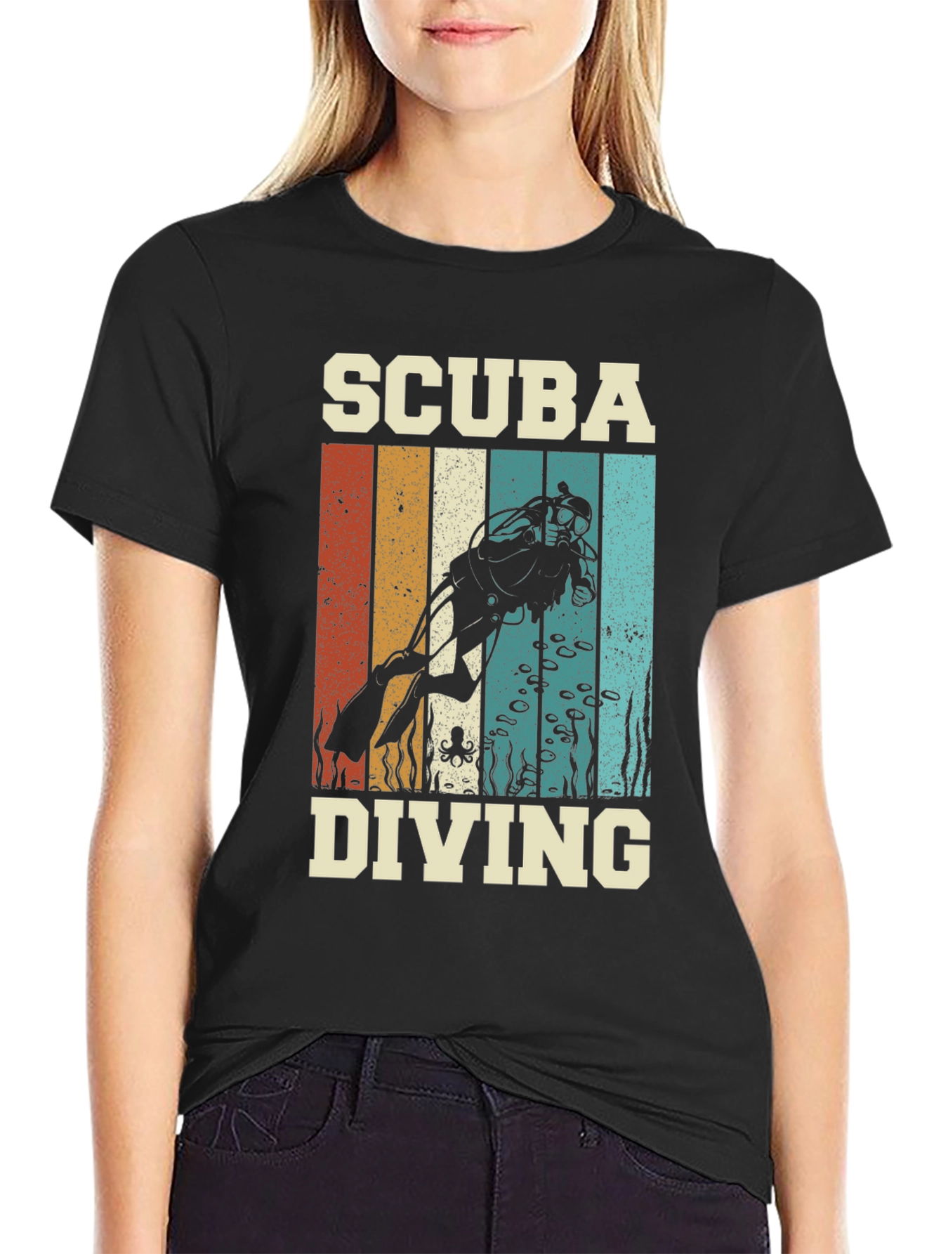 Scuba Diving Retro Graphic Tee