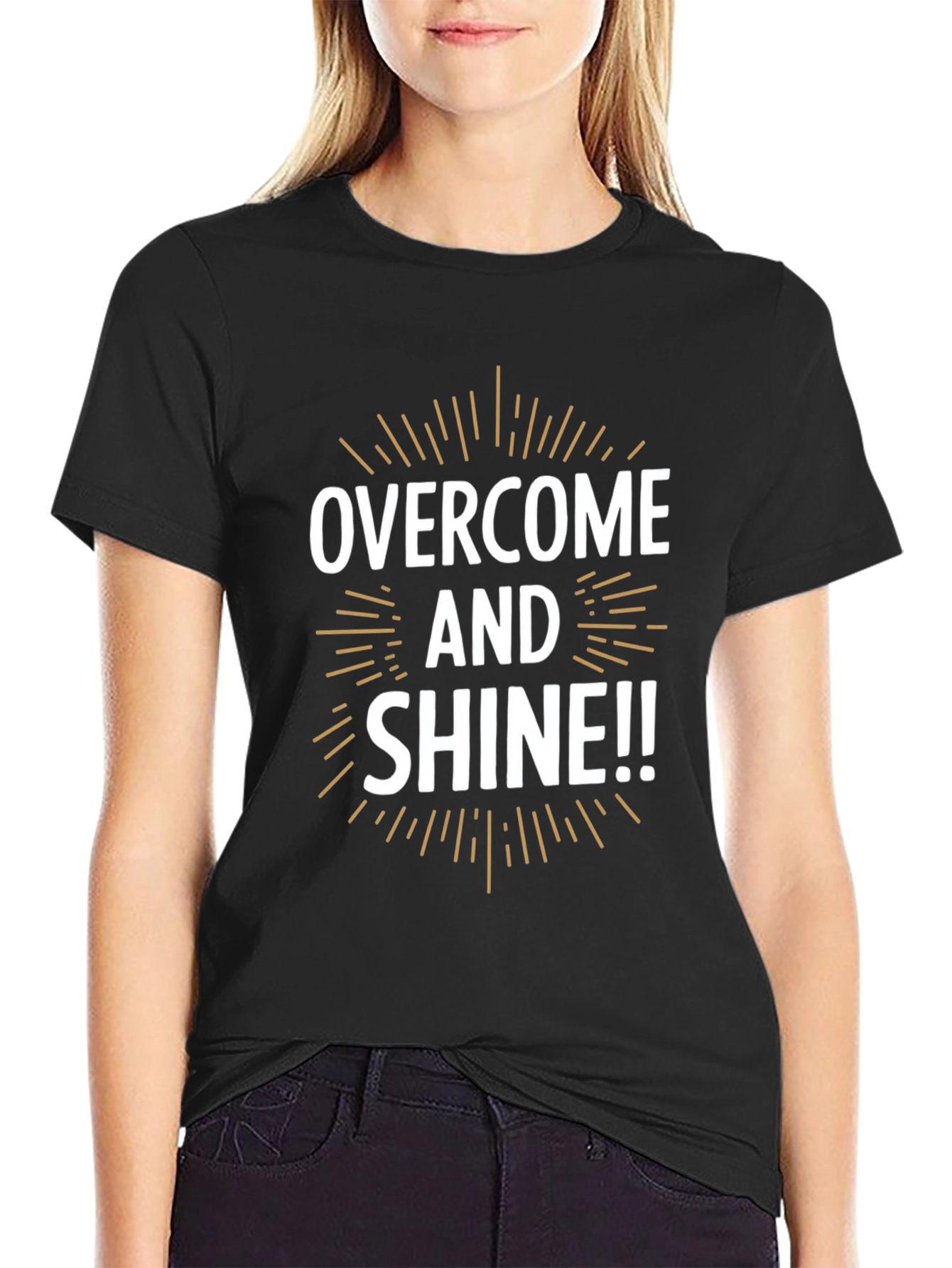 Overcome and Shine T-Shirt - Motivational Design