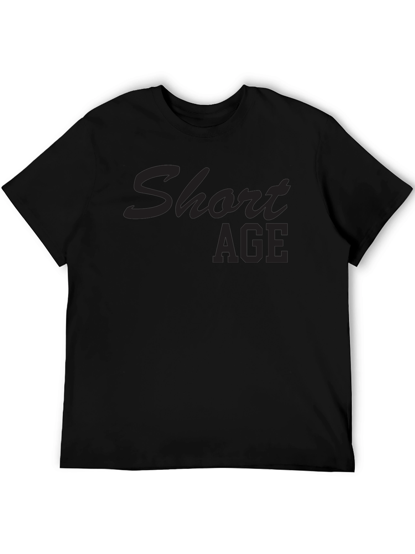 Short Age Black T-Shirt